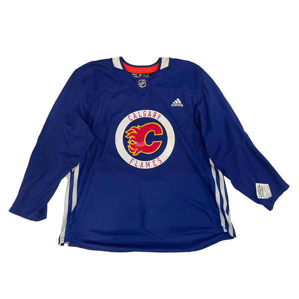 NHL Calgary Flames New Adidas Practice Jersey (Blue)