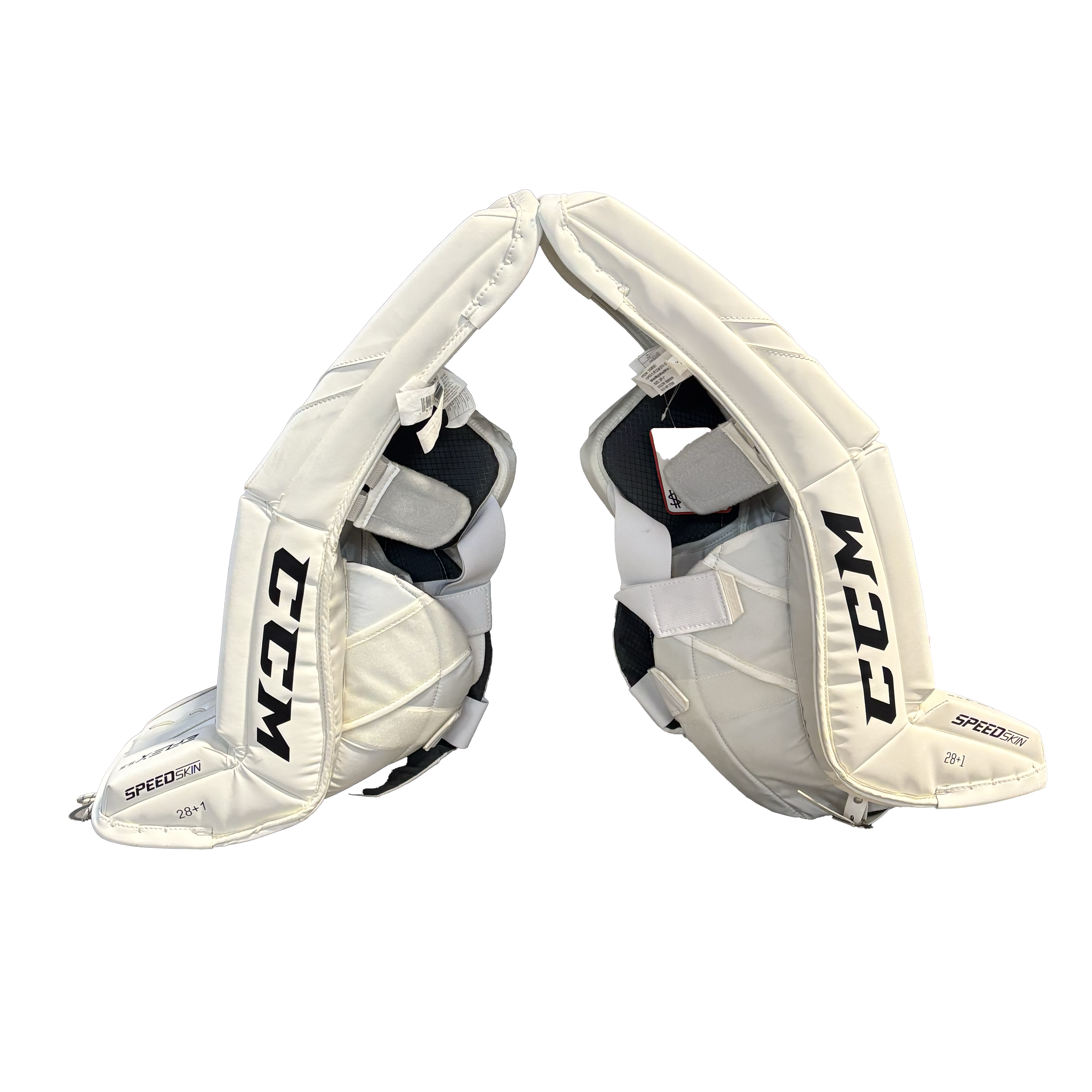 CCM Extreme Flex 5.5 - New Goalie Pad Set - Junior (White)