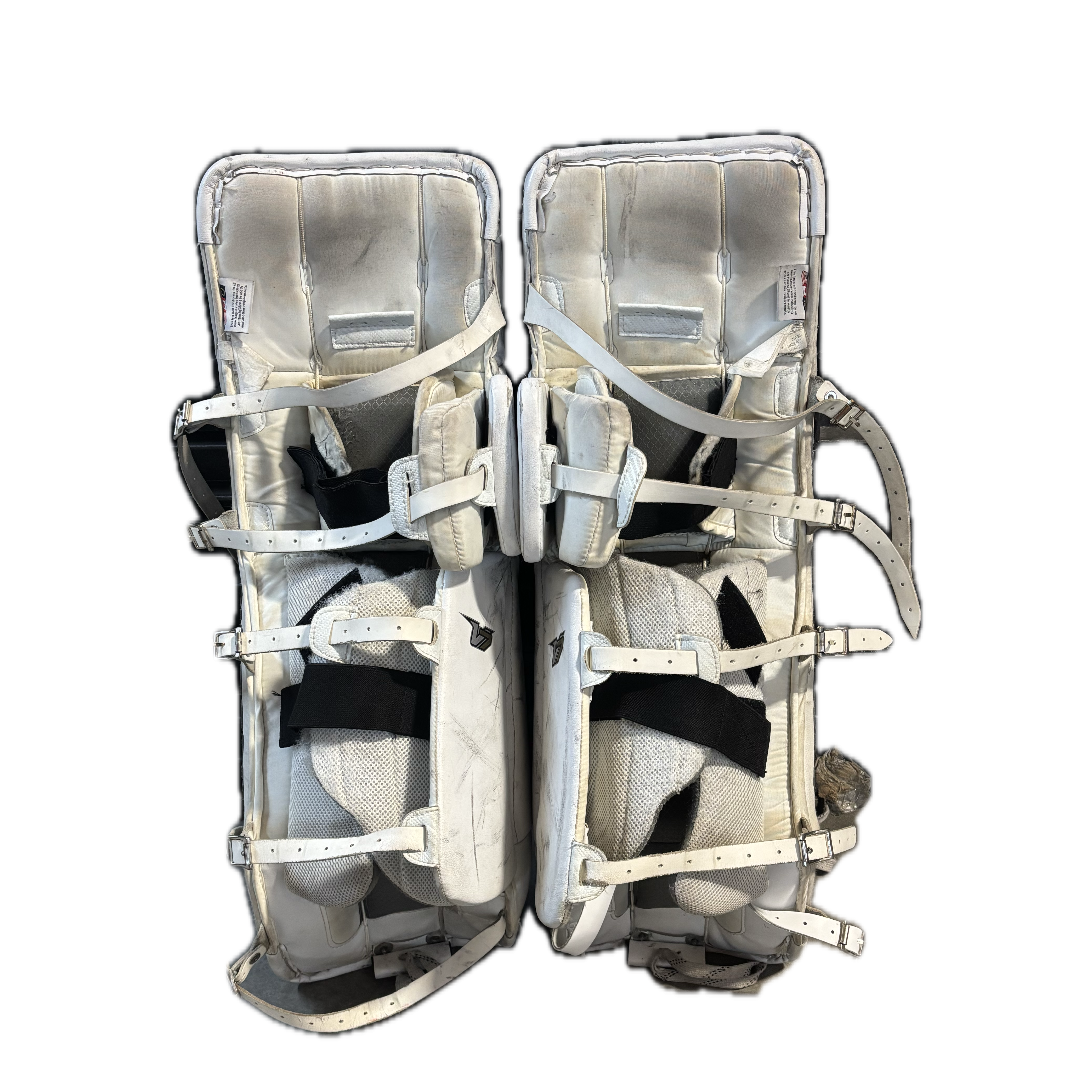 Vaughn Velocity V7 - Used Intermediate Goalie Pads (White)