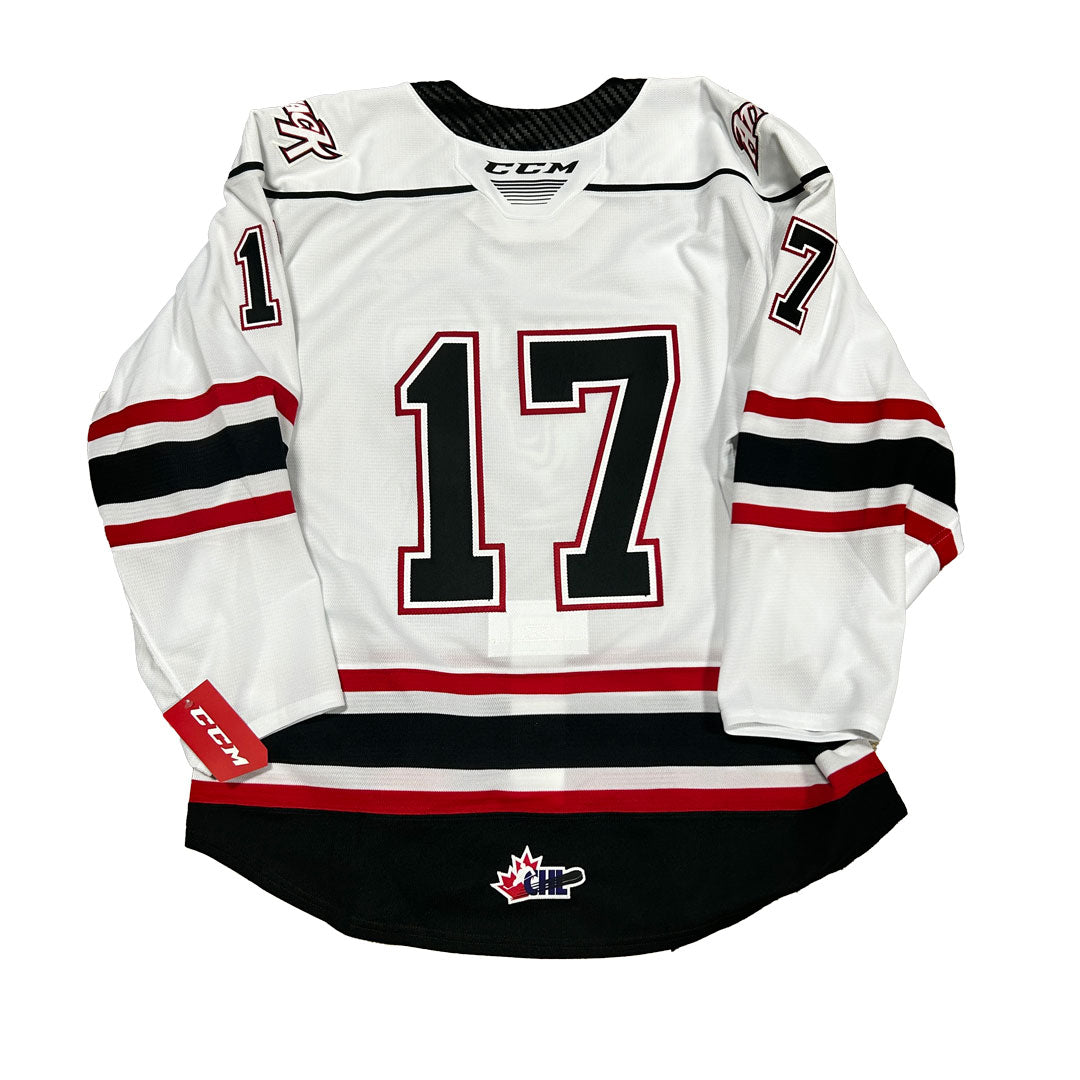 OHL - Owen Sound Attack Game Issue Jersey (White/Black/Red)