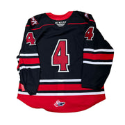 OHL - Owen Sound Attack Game Issue Jersey (Black/Red/White)
