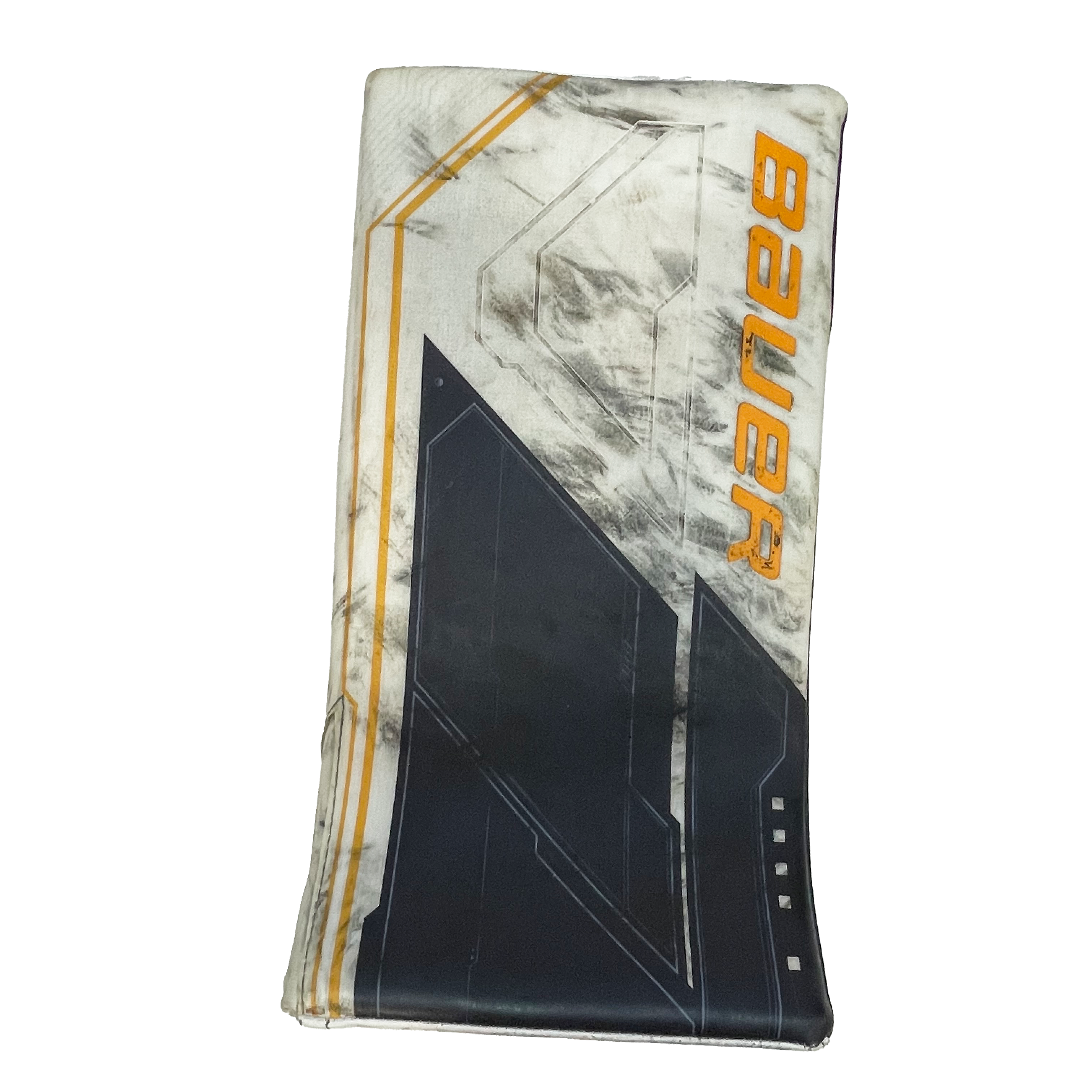 Bauer Supreme Mach - Used Pro Stock Goalie Pads (White/Navy/Yellow)
