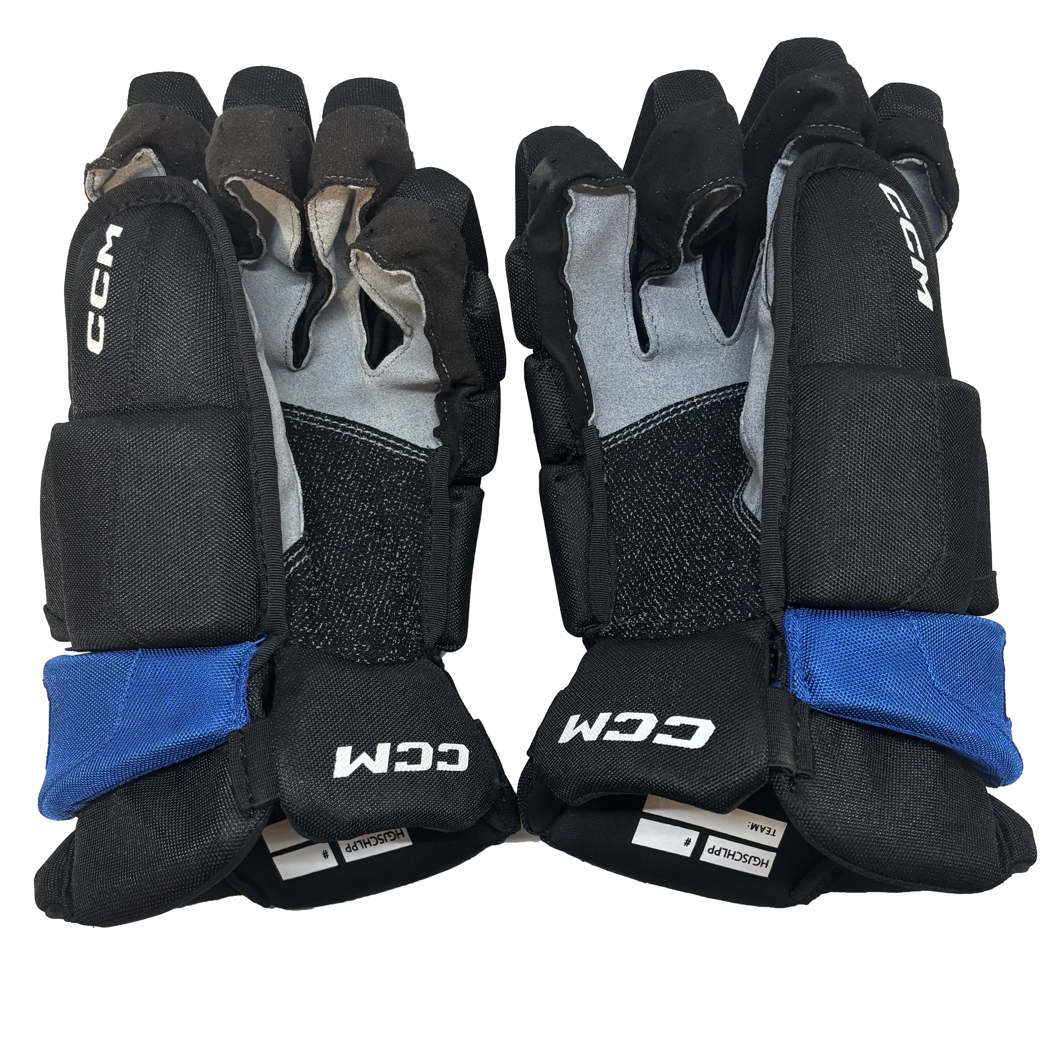 CCM HGJSPP - QMJHL Pro Stock Hockey Glove (Black/Blue)