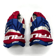 TRUE Catalyst 9X - Used NHL Pro Stock Gloves - Christian Dvorak (Blue/Red/White)