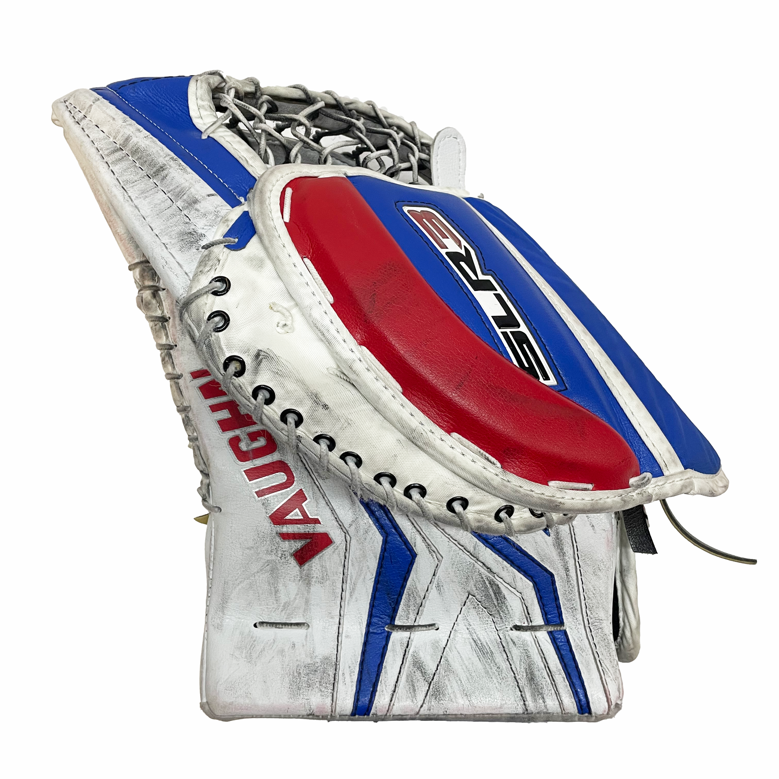 Vaughn Ventus SLR3 - Used Pro Stock Goalie Glove (White/Blue)