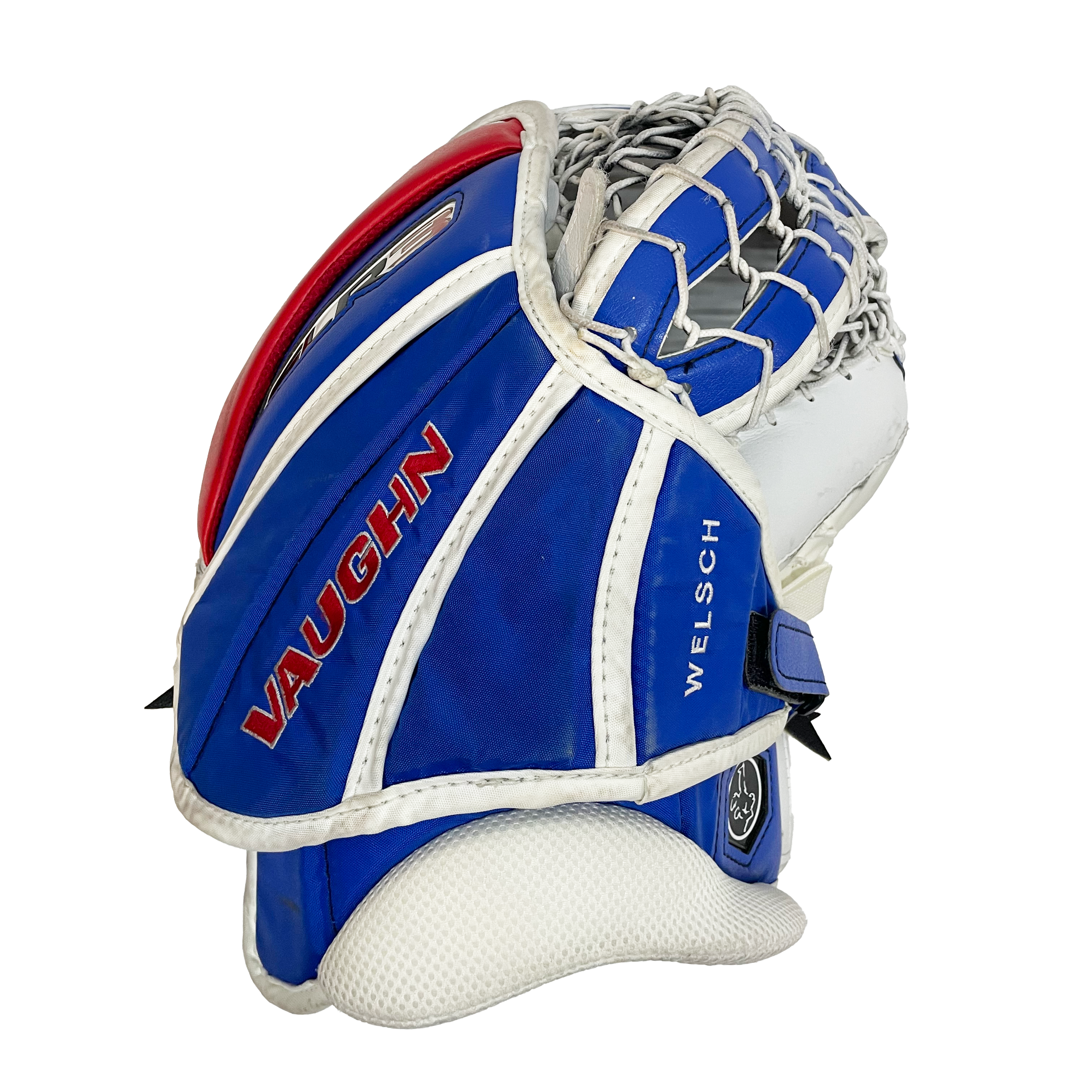 Vaughn Ventus SLR3 - Used Pro Stock Goalie Glove (White/Blue)