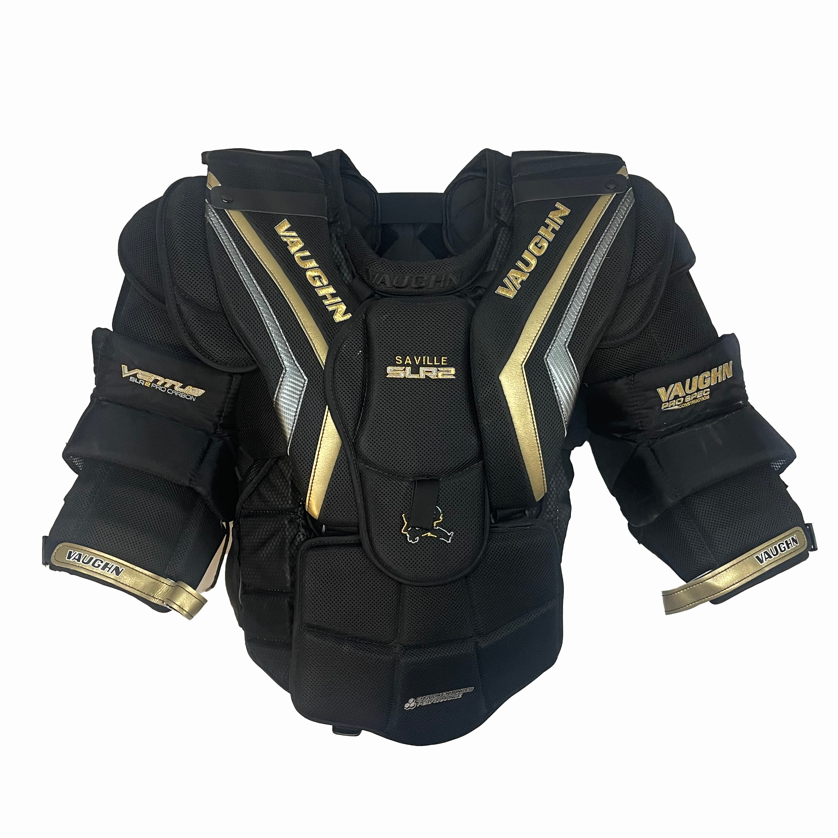 Vaughn Ventus SLR2 Pro Carbon - Used Pro Stock Goalie Chest Protector (Black/Gold)