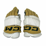 CCM HGPTKXFXP - Used NHL Pro Stock Hockey Glove - Vegas Golden Knights (White/Gold)