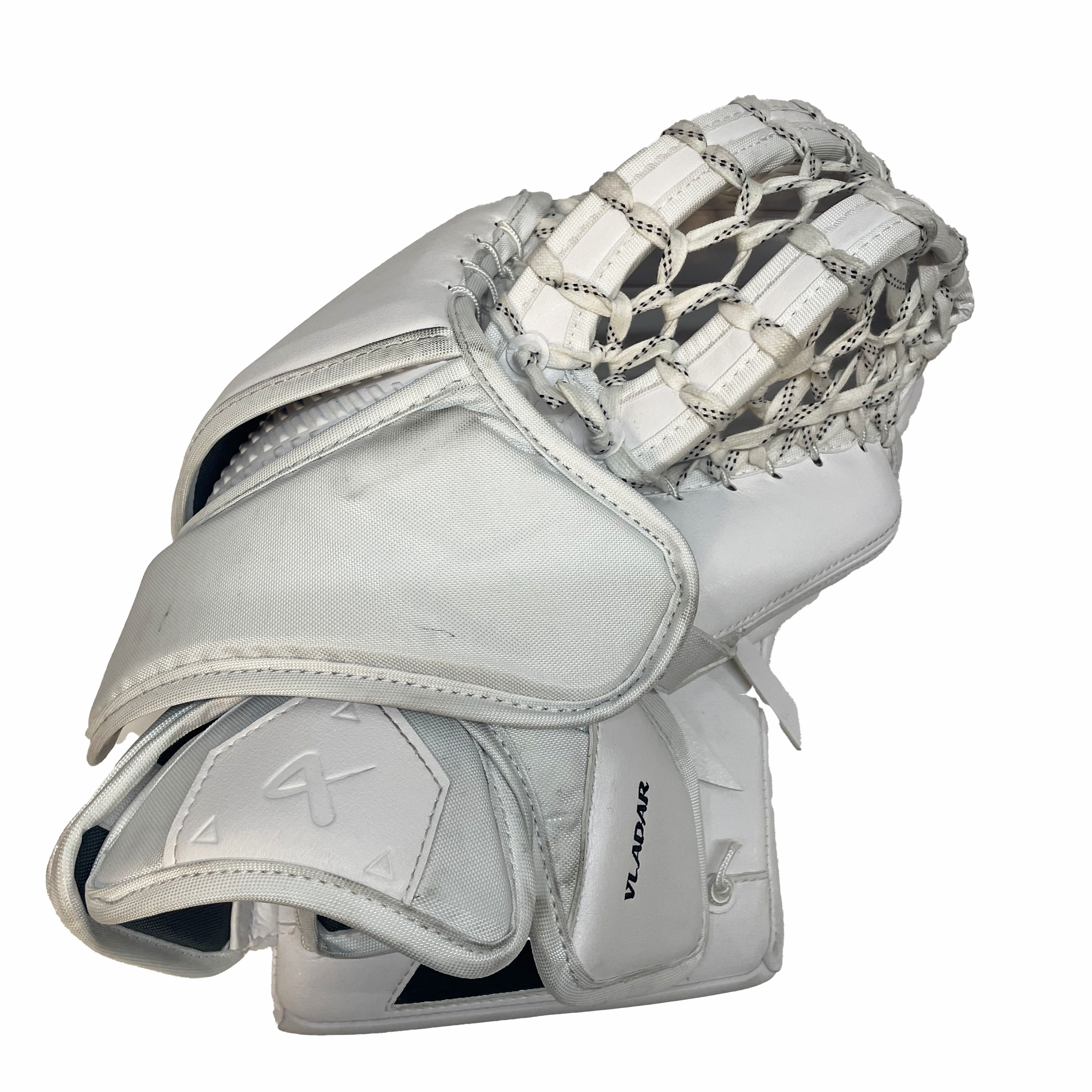 Bauer Vapor Hyperlite 2 - NHL Pro Stock NHL Goalie Glove - Dan Vladar (White/Red/Yellow)