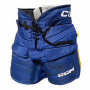 CCM HPG12A - Used WHL Pro Stock Hockey Goalie Pants (Blue/Yellow)
