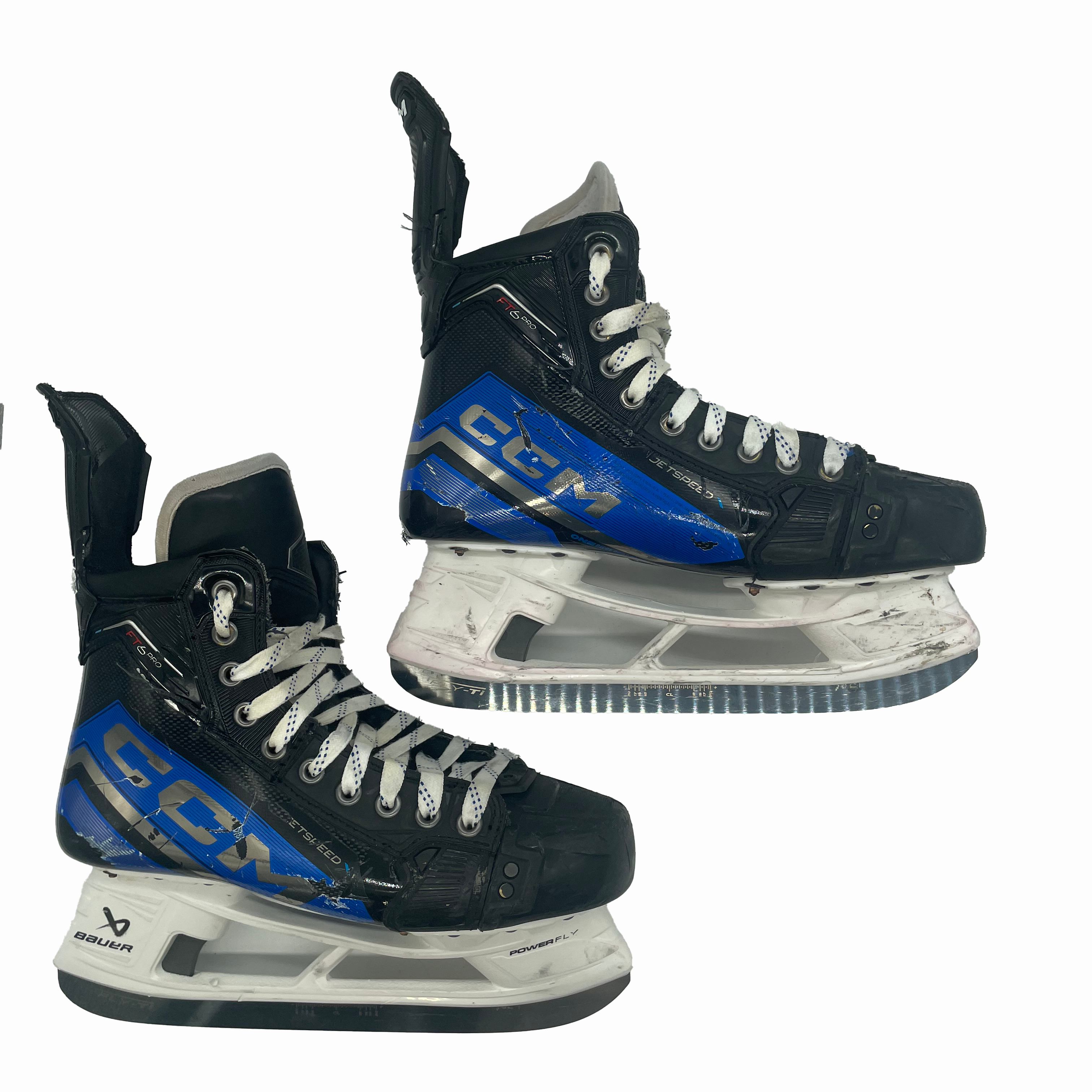 CCM Jetspeed FT6 Pro - Used Pro Stock Hockey Skates - Size 7R (Blue)