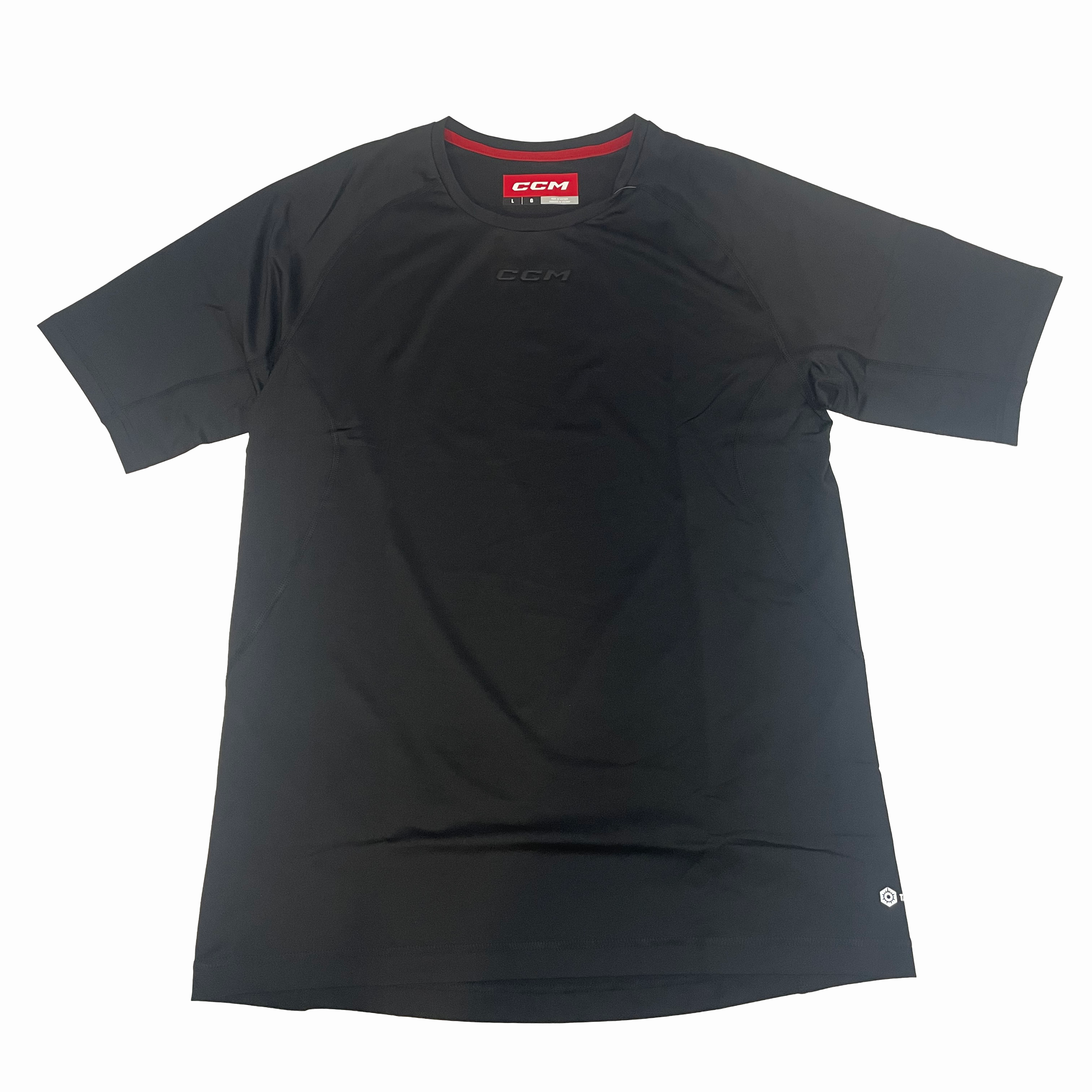 CCM Mens Short Sleeve Training Shirt (Black)