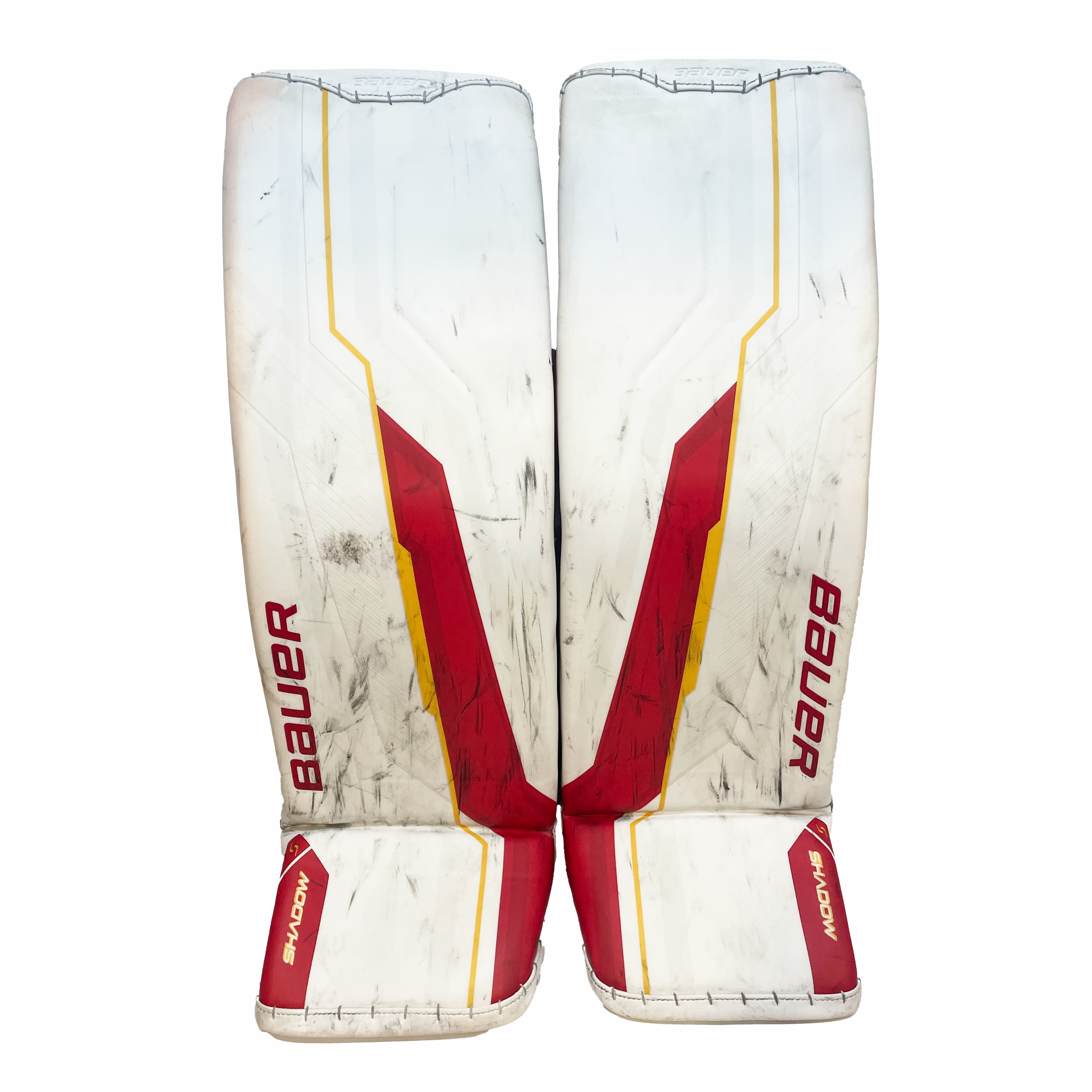 Bauer Supreme Shadow - Used Pro Stock Goalie Full Set (White/Red/Yellow)