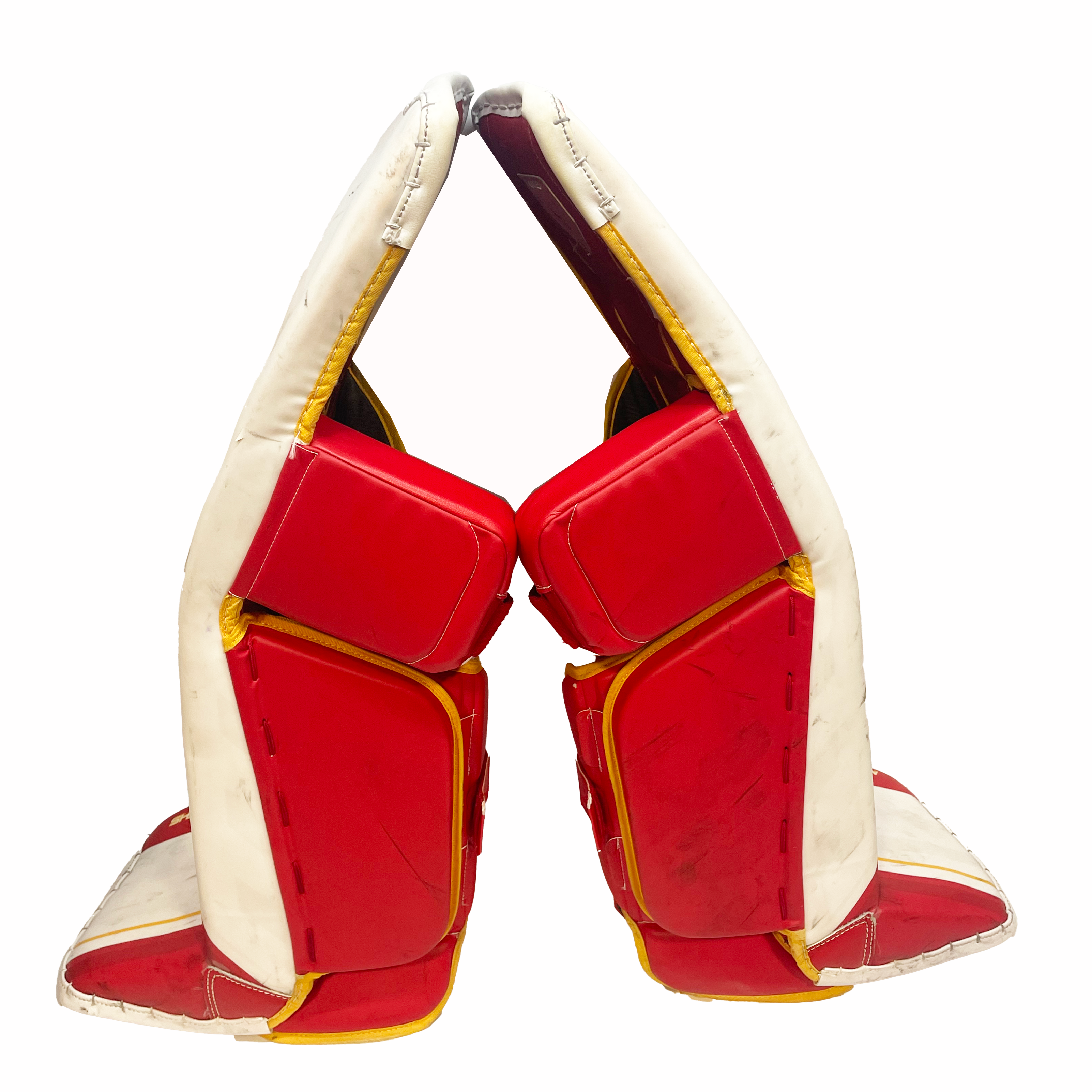 Bauer Supreme Shadow - Used Pro Stock Goalie Full Set (White/Red/Yellow)