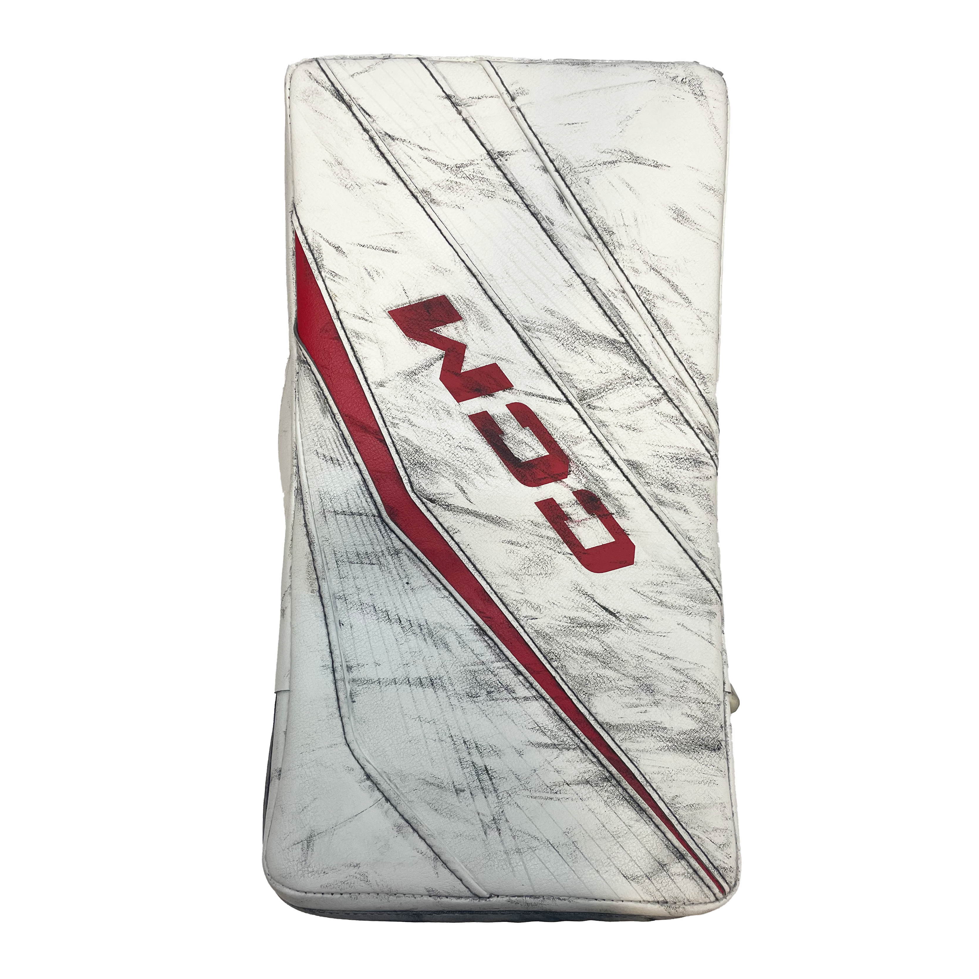 CCM Extreme Flex 6 - Used AHL Pro Stock Goalie Blocker (White/Red)
