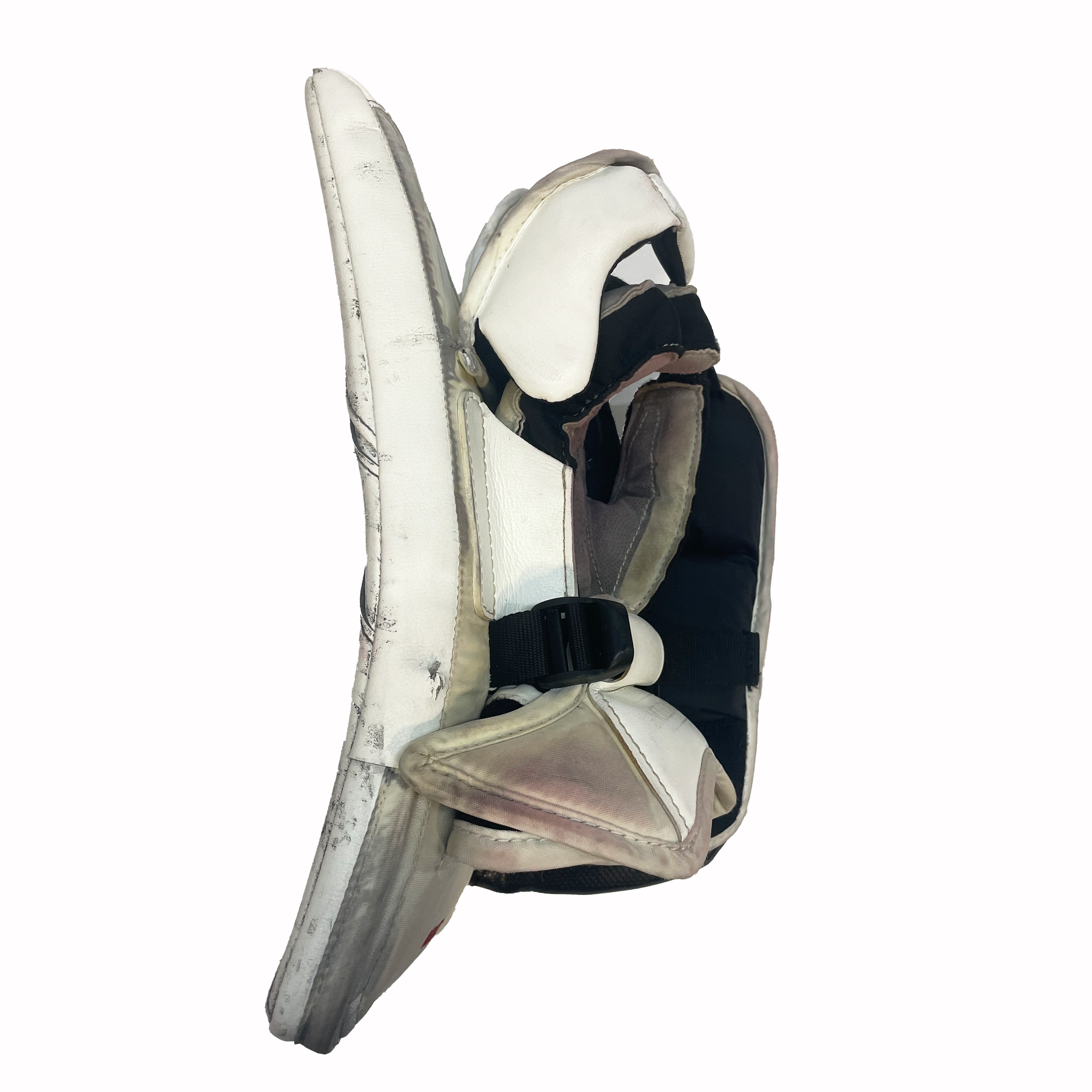 CCM Extreme Flex 6 - Used AHL Pro Stock Goalie Blocker (White/Red)