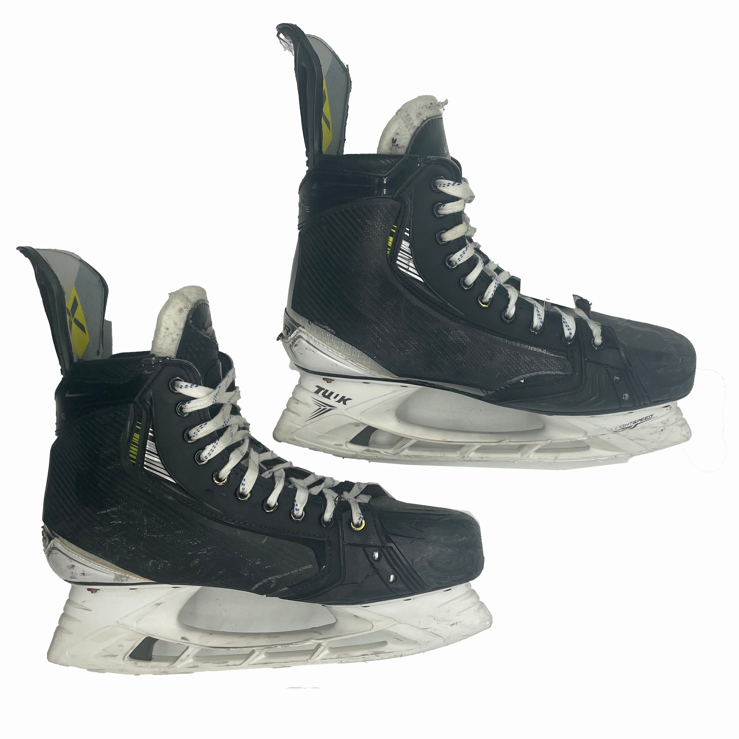 Bauer Vapor Hyperlite 2 - Used Pro Stock Hockey Skates with Shot Blockers - Size 13E