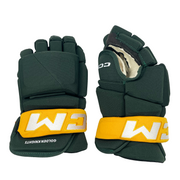 CCM HG43PP - NCAA Pro Stock Hockey Glove (Green/Yellow)