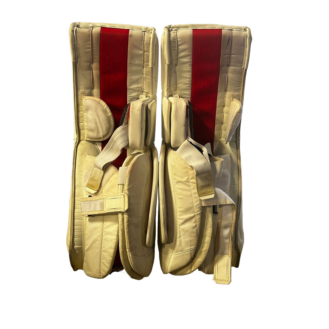 CCM Extreme Flex 5 - Used Pro Stock Goalie Full Set (White/Red/Yellow)