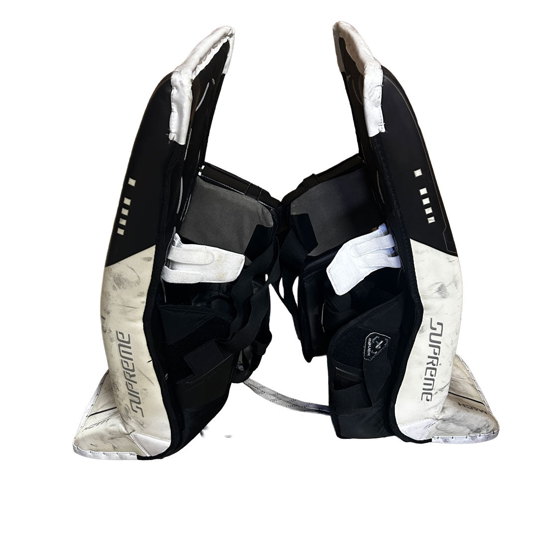 Bauer Supreme Mach - Used Pro Stock Goalie Pads (White/Black)