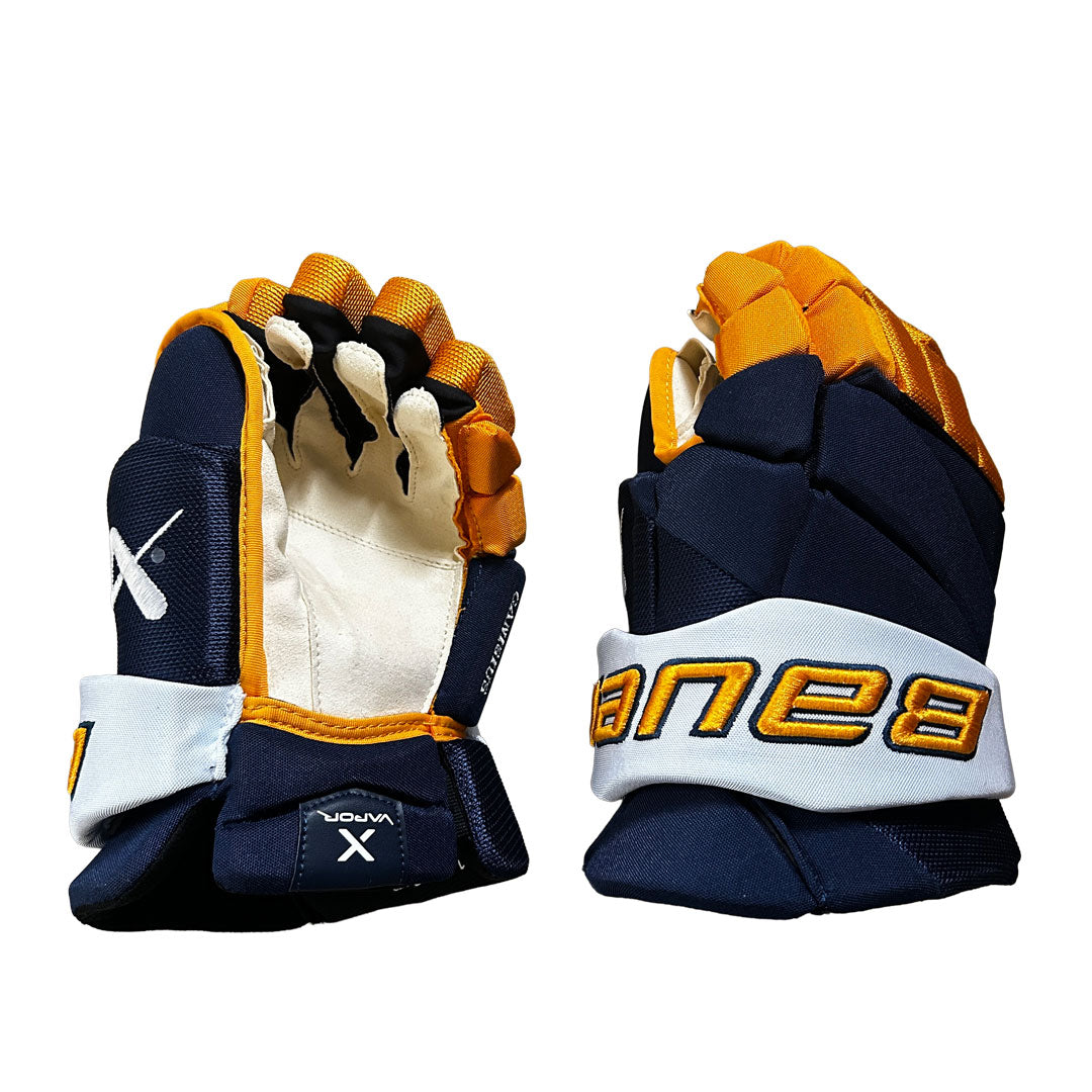 Bauer Vapor Hyperlite - Pro Stock Hockey Glove (Navy/Yellow/White)