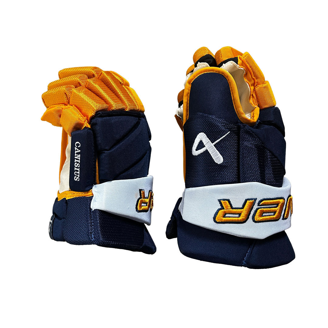 Bauer Vapor Hyperlite - Pro Stock Hockey Glove (Navy/Yellow/White)