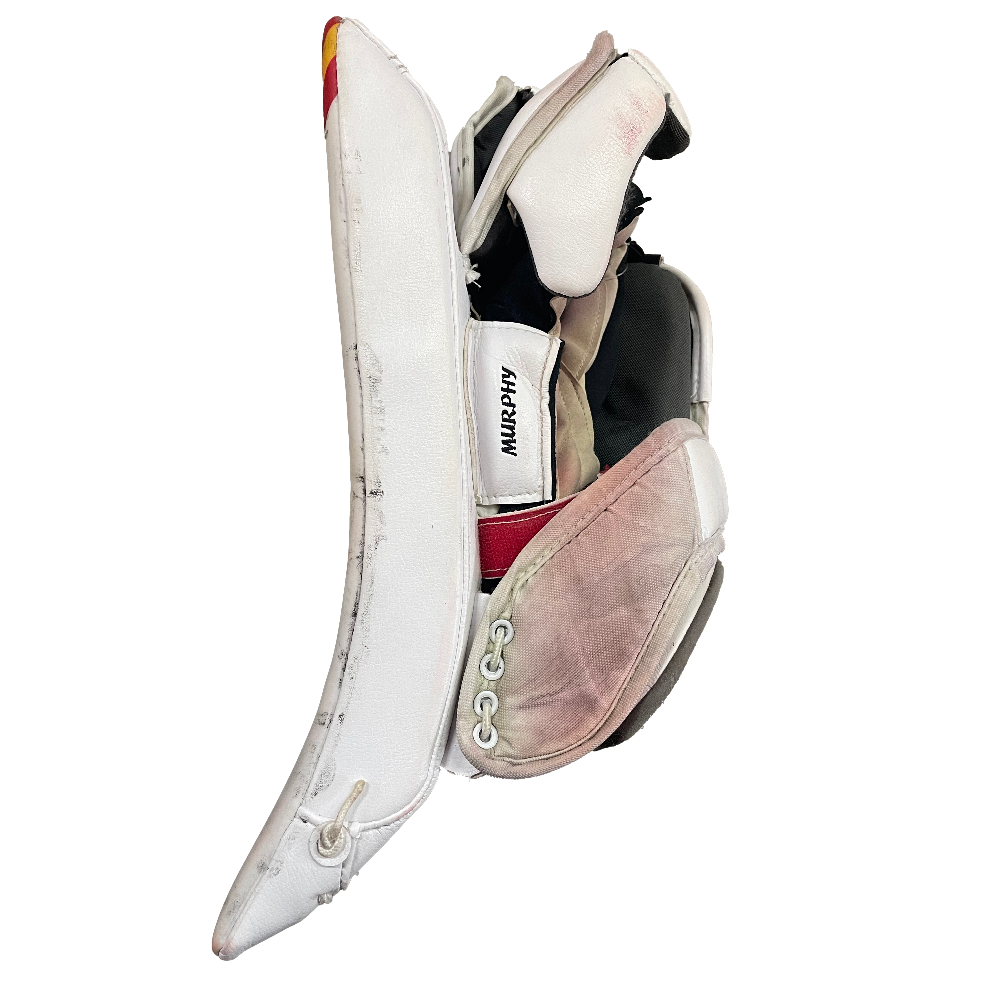 Bauer Vapor Hyperlite 2 - Used Pro Stock Goalie Full Set (White/Red/Yellow)