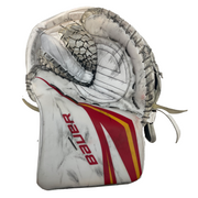 Bauer Vapor Hyperlite 2 - Used AHL Pro Stock Goalie Glove (White/Red/Yellow) *Practice Palm