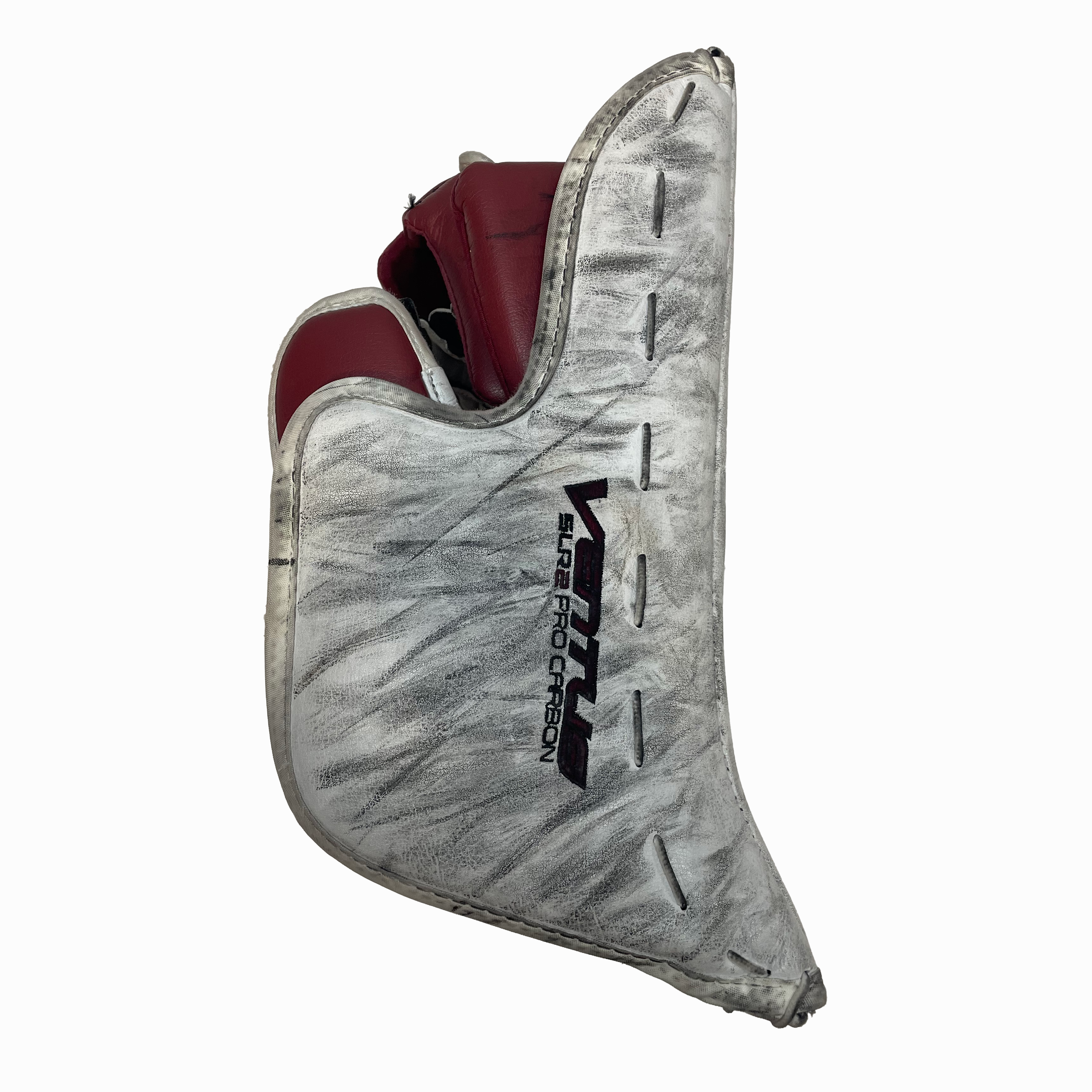 Vaughn Ventus SLR2 - Used Pro Stock Goalie Blocker (White/Maroon/Black)