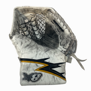 Brians Optik 2 - Used AHL Pro Stock Goalie Glove (White/Black/Yellow)