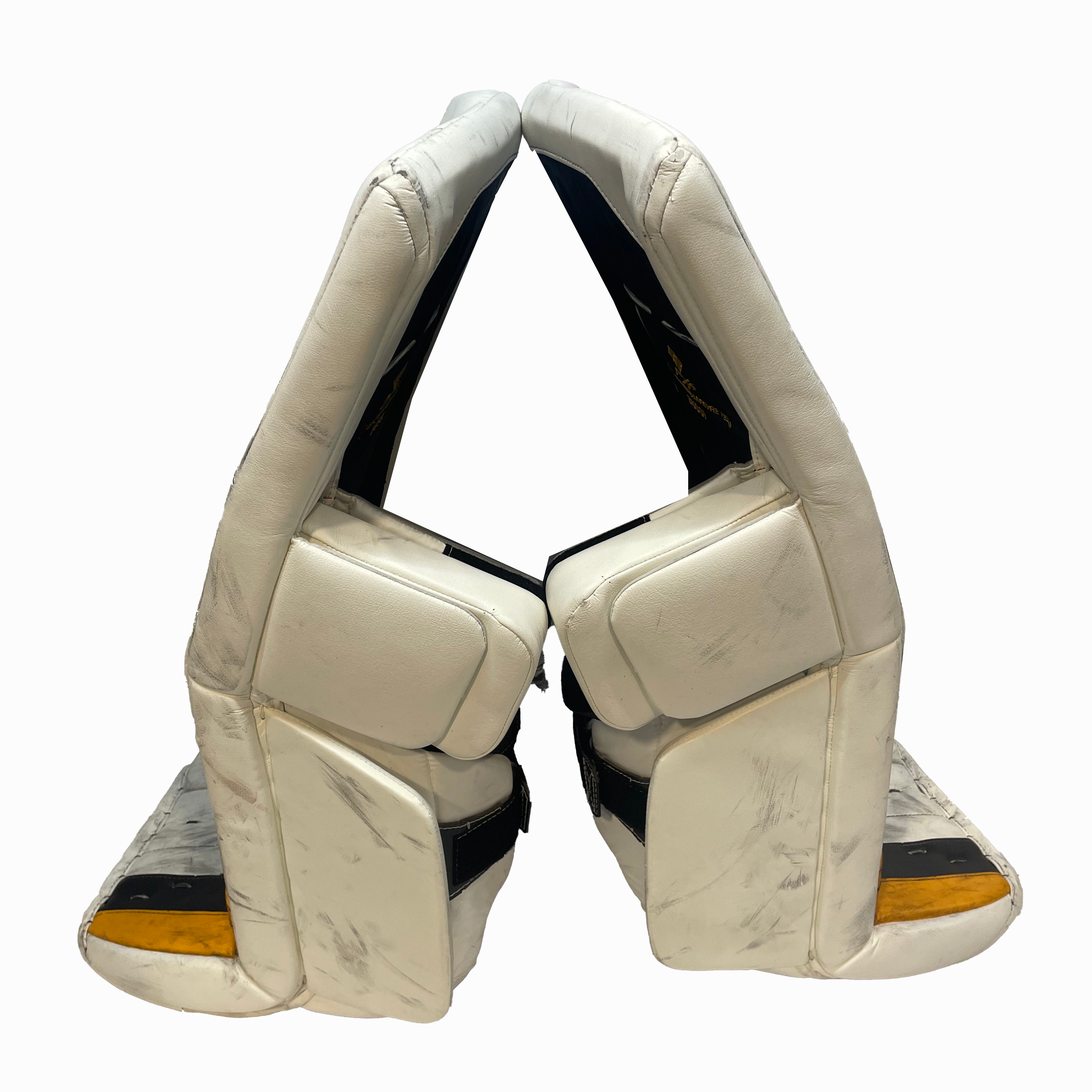 TRUE Hzrdus PX4 - Used Full Right Pro Stock Goalie Full Set (White/Yellow/Black)