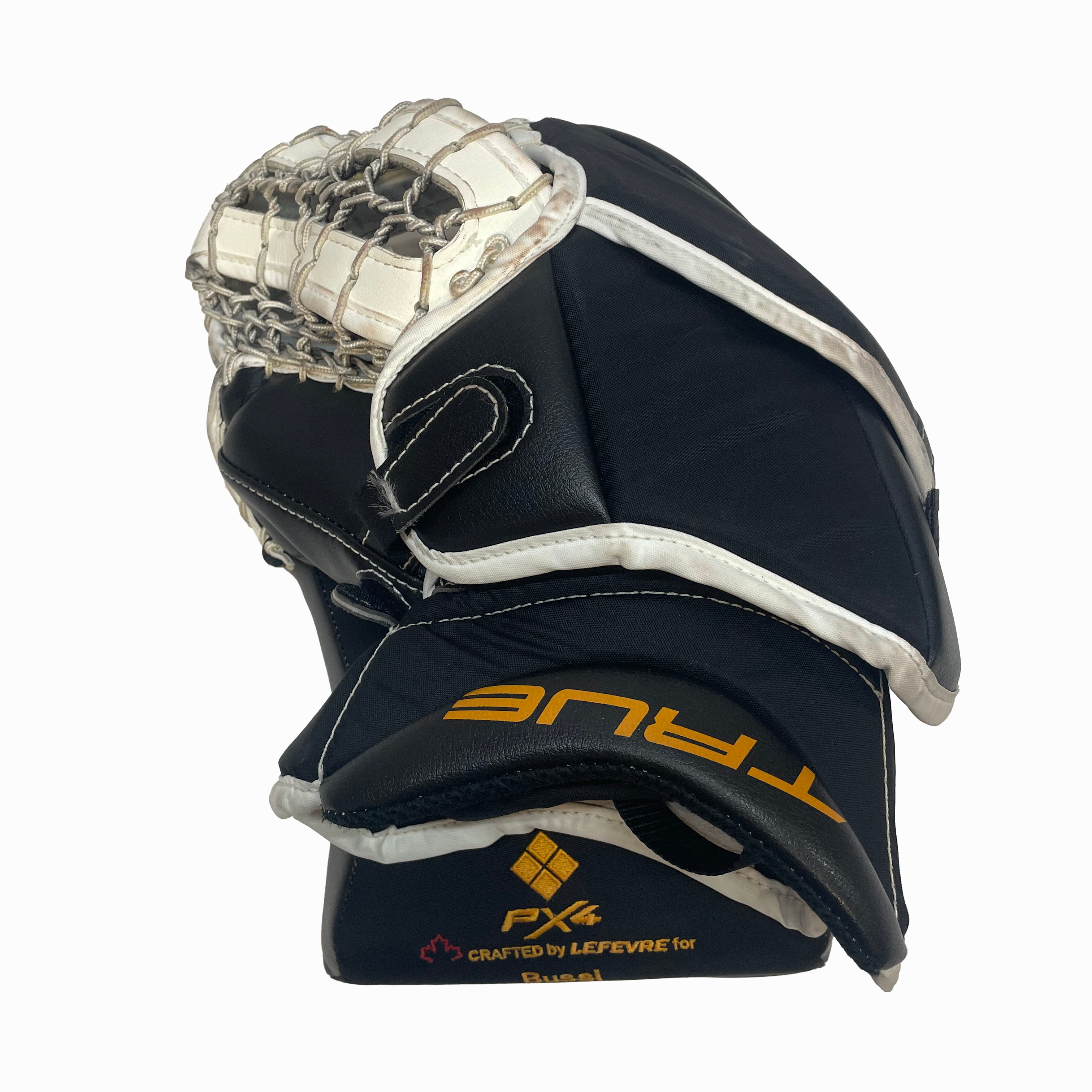 TRUE Hzrdus PX4 - Used Full Right Pro Stock Goalie Full Set (White/Yellow/Black)