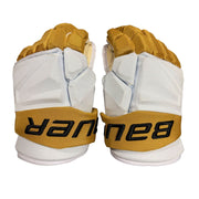 Bauer Vapor Hyperlite - NHL Pro Stock Glove - Nick Roy (White/Gold/Black)