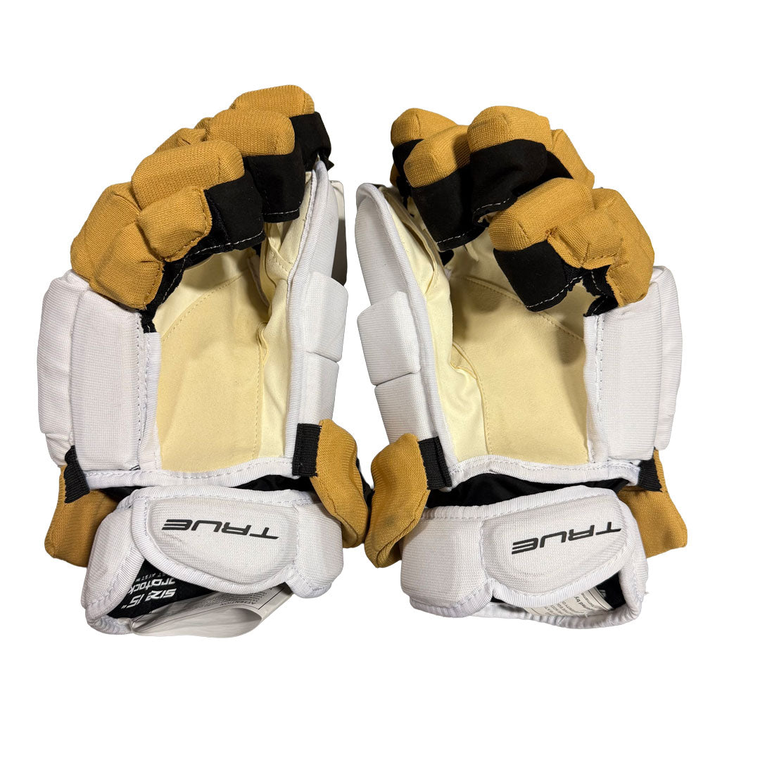 True Catalyst 9X - NHL Pro Stock Glove - Nick Hague (White/Gold/Black)