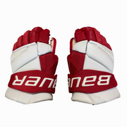 Used - Bauer Vapor Hyperlite Pro Stock Glove (White/Red)