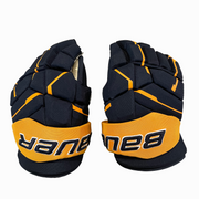 Bauer Supreme Mach - Used NCAA Pro Stock Glove (Navy/Yellow)