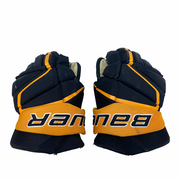 Bauer Vapor Hyperlite - Used NCAA Pro Stock Glove (Navy/Yellow)