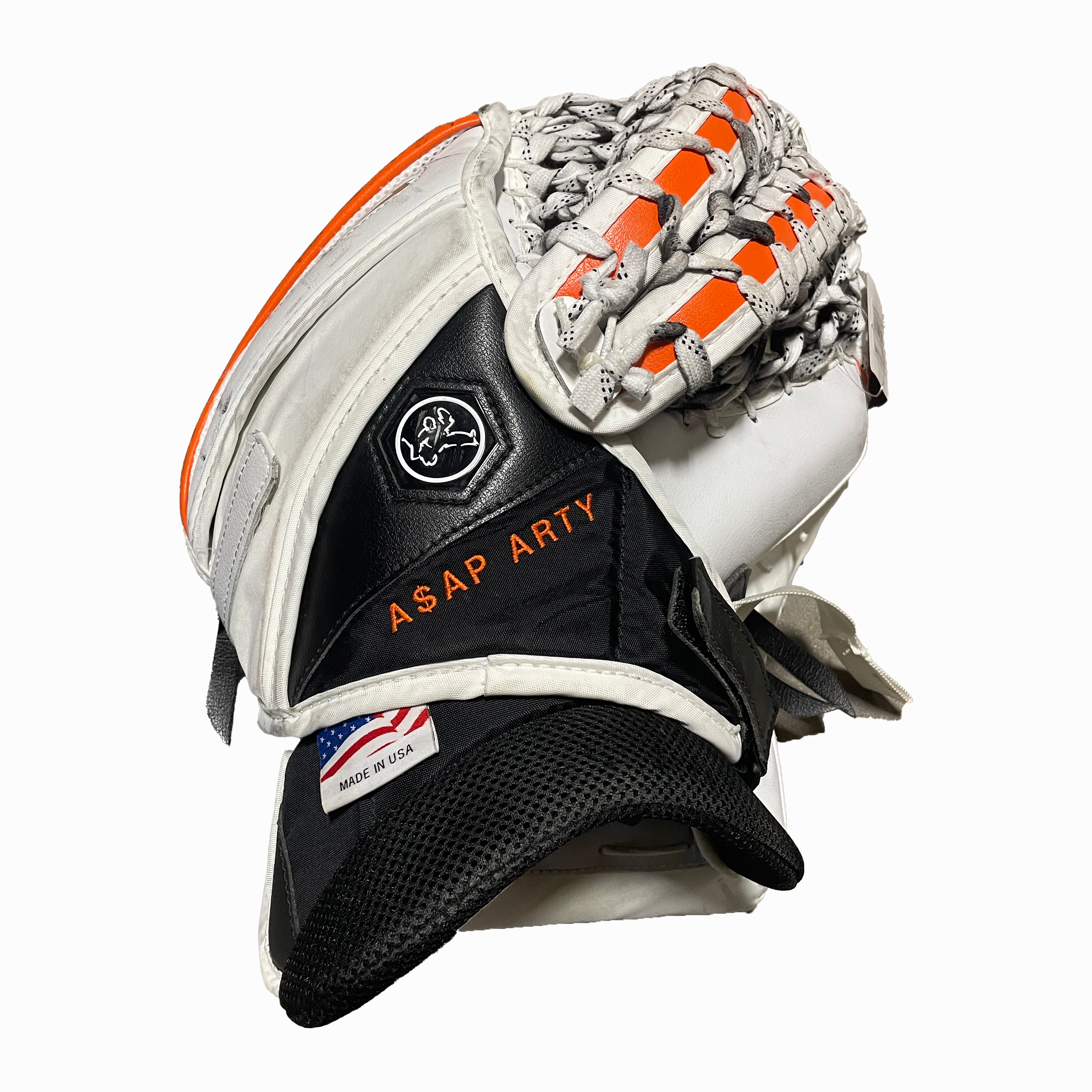 Vaughn Ventus SLR3 - Used Pro Stock Goalie Glove (White/Black/Orange)