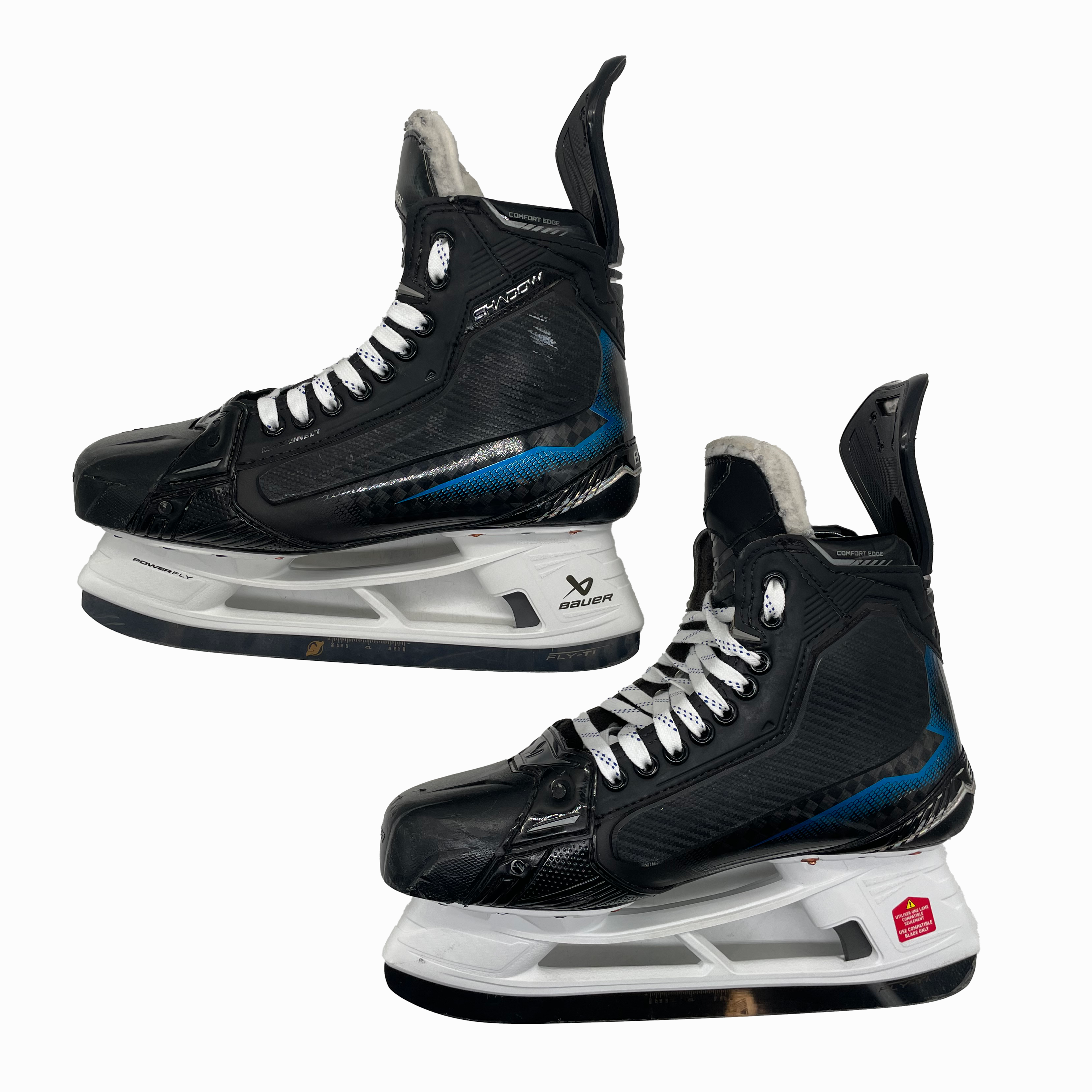 Bauer Supreme Shadow - Used Pro Stock Hockey Skates - Size 10 (Blue)