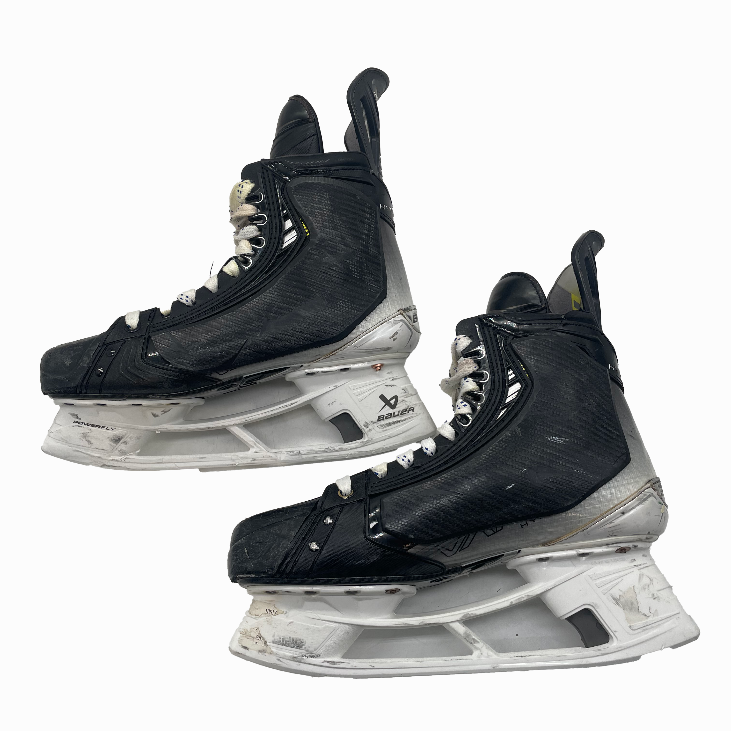 Bauer Vapor Hyperlite 2 - Used AHL Pro Stock Hockey Skates with Shot Blockers - Size 9E