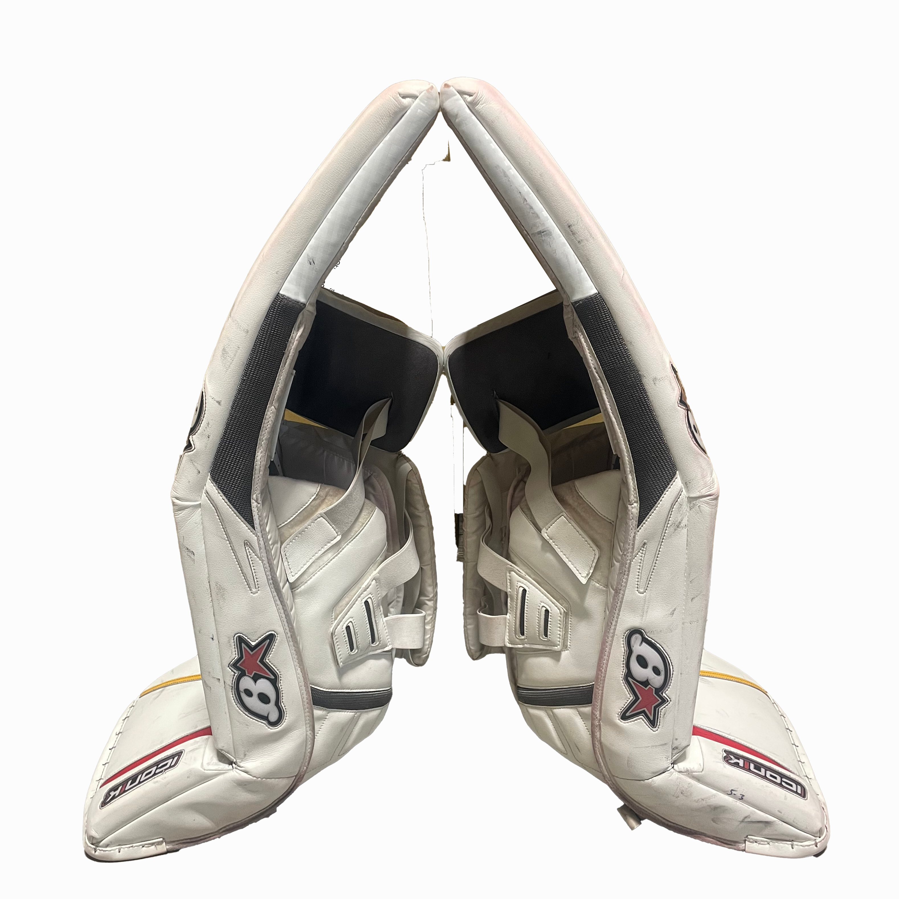 Brians Ico1k - Used Pro Stock Goalie Full Set (White/Red/Yellow)