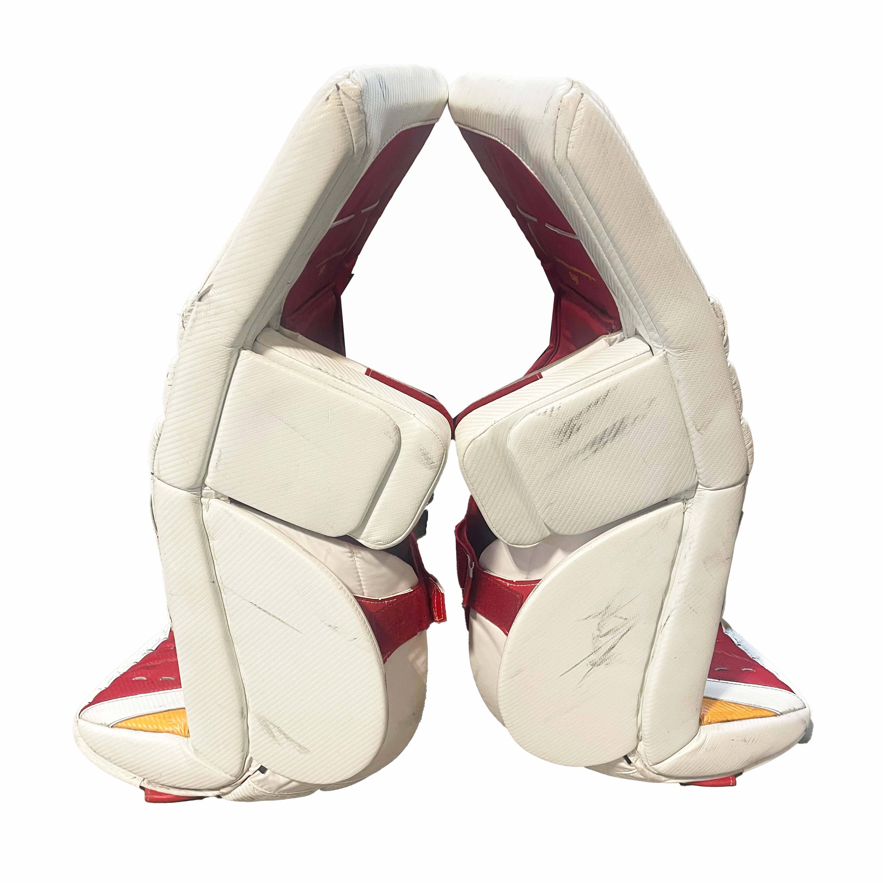 True Catalyst PX5 - Used Pro Stock Goalie Full Set (White/Red/Yellow)