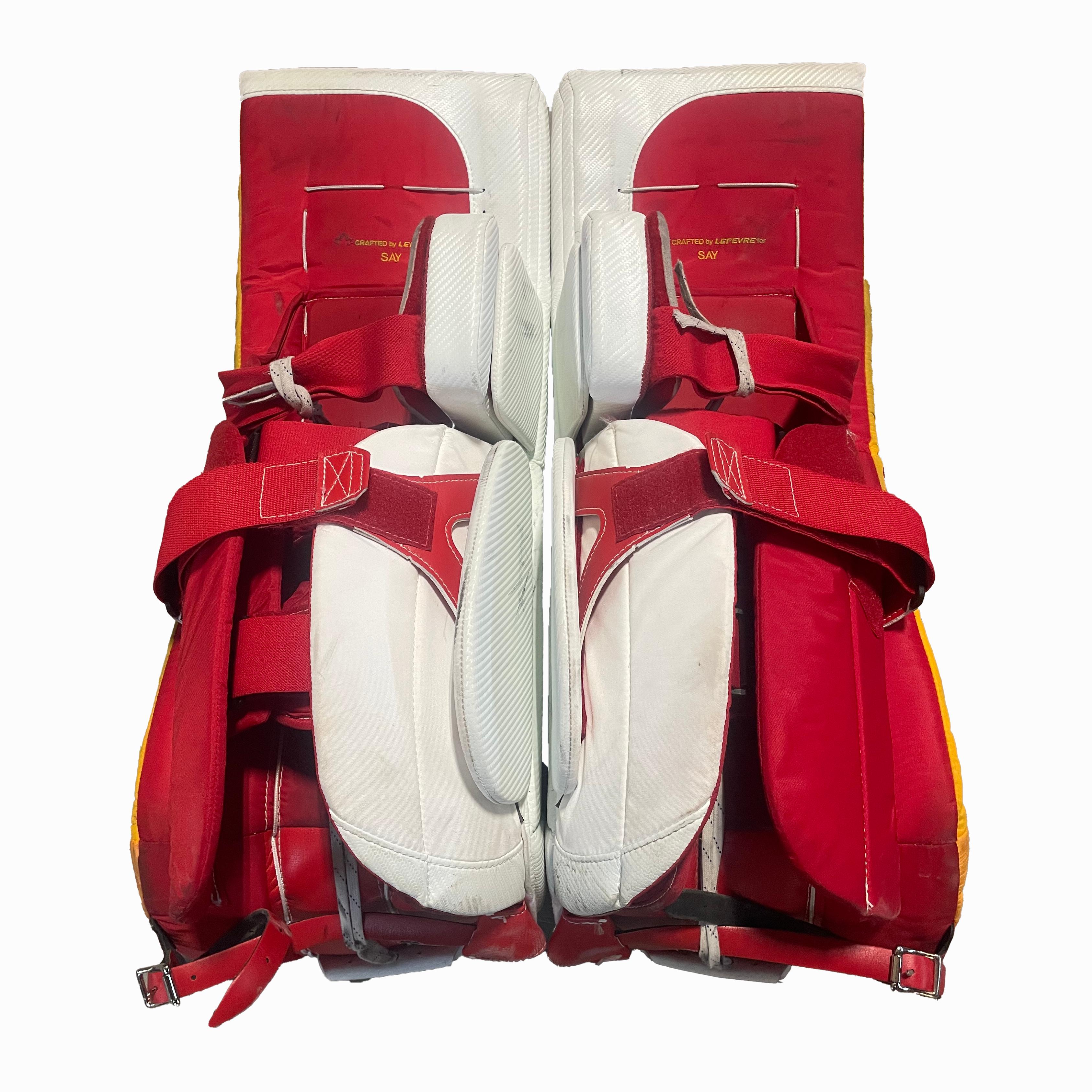 True Catalyst PX5 - Used Pro Stock Goalie Full Set (White/Red/Yellow)