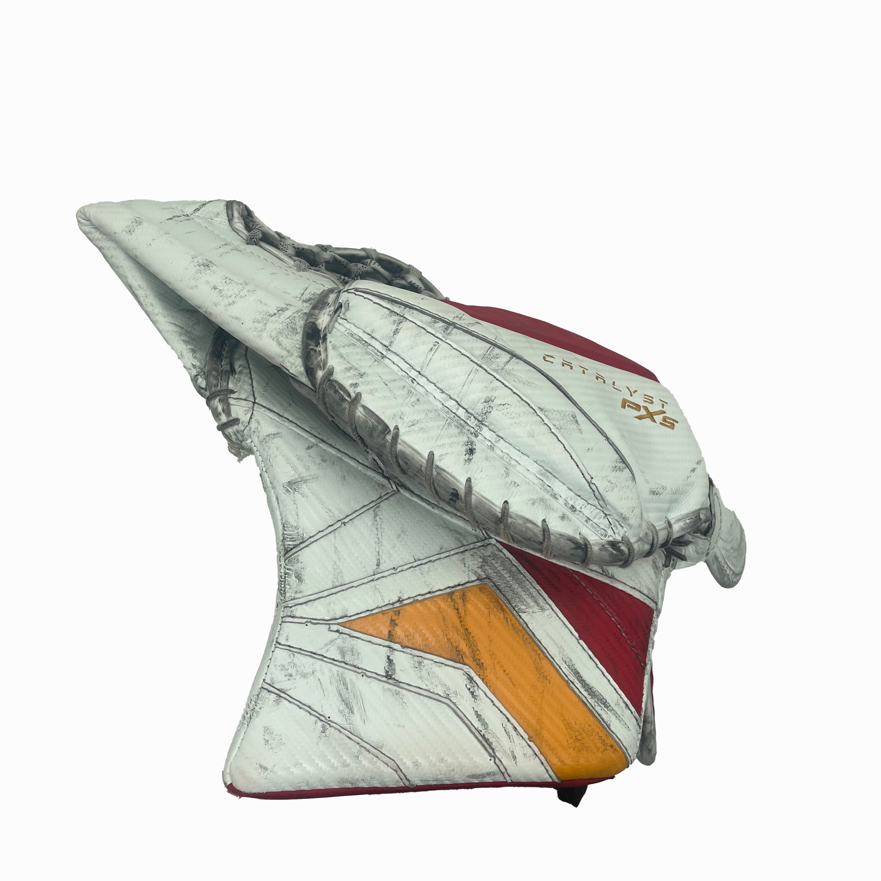 True Catalyst PX5 - Used Pro Stock Goalie Full Set (White/Red/Yellow)