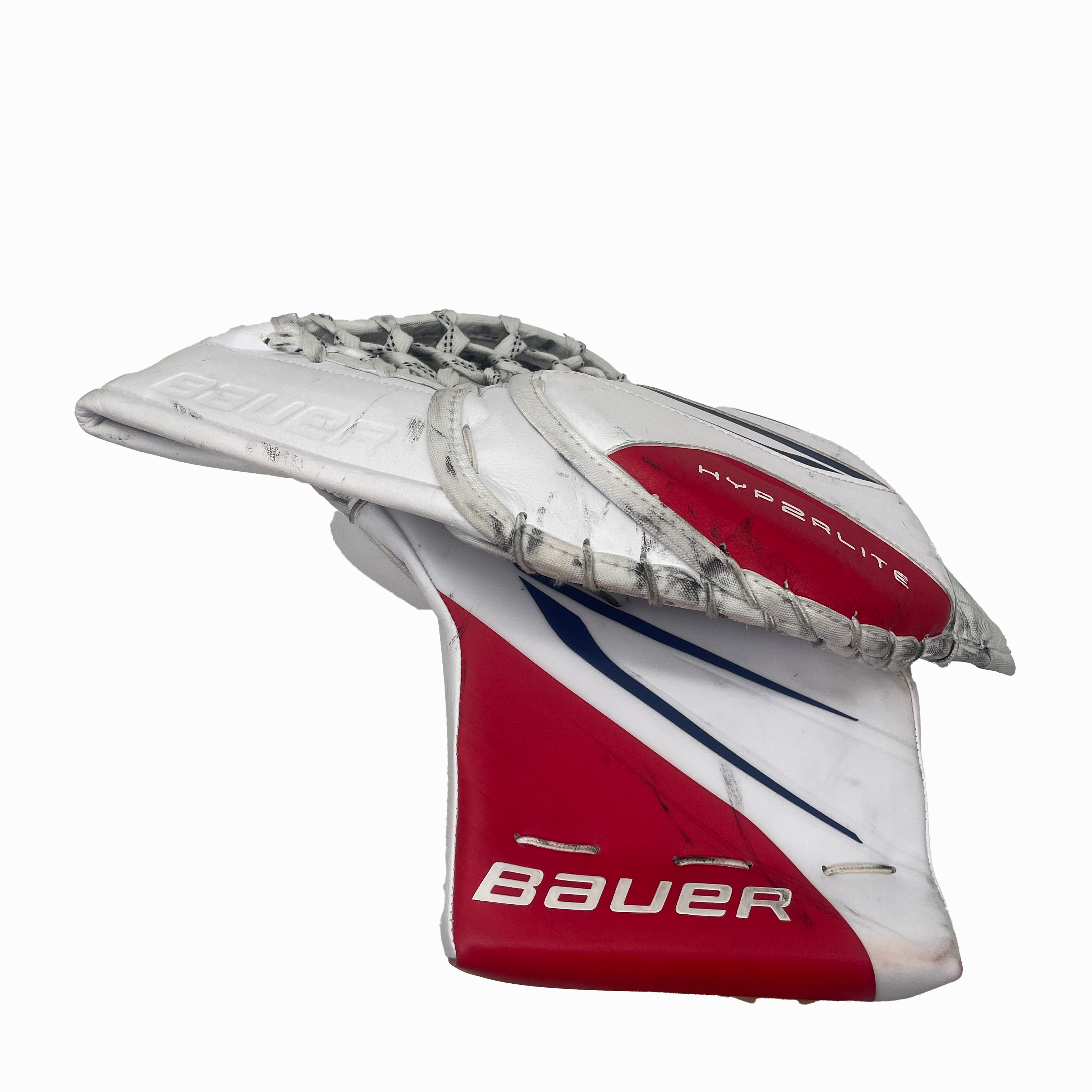 Bauer Vapor Hyperlite 2 - Used Pro Stock Goalie Full Set (White/Red/Blue) *Team Czechia