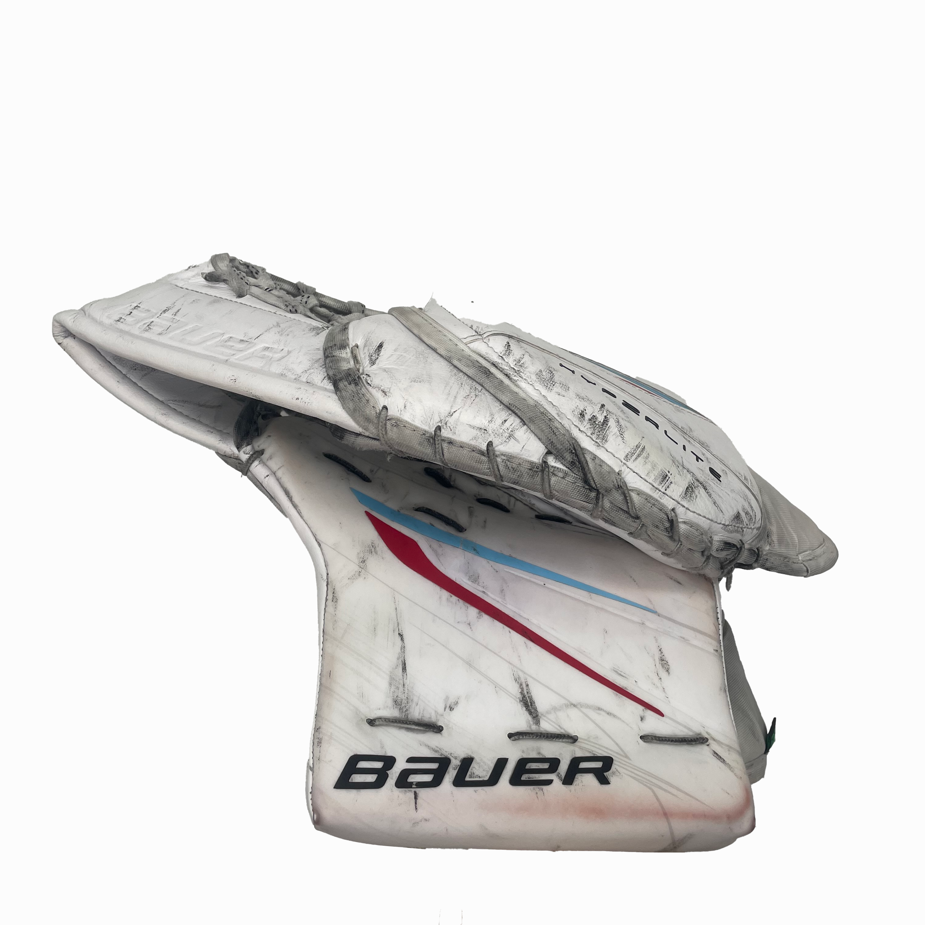 Bauer Vapor Hyperlite 2 - Used Pro Stock Goalie Full Set (White/Red/Powder Blue)