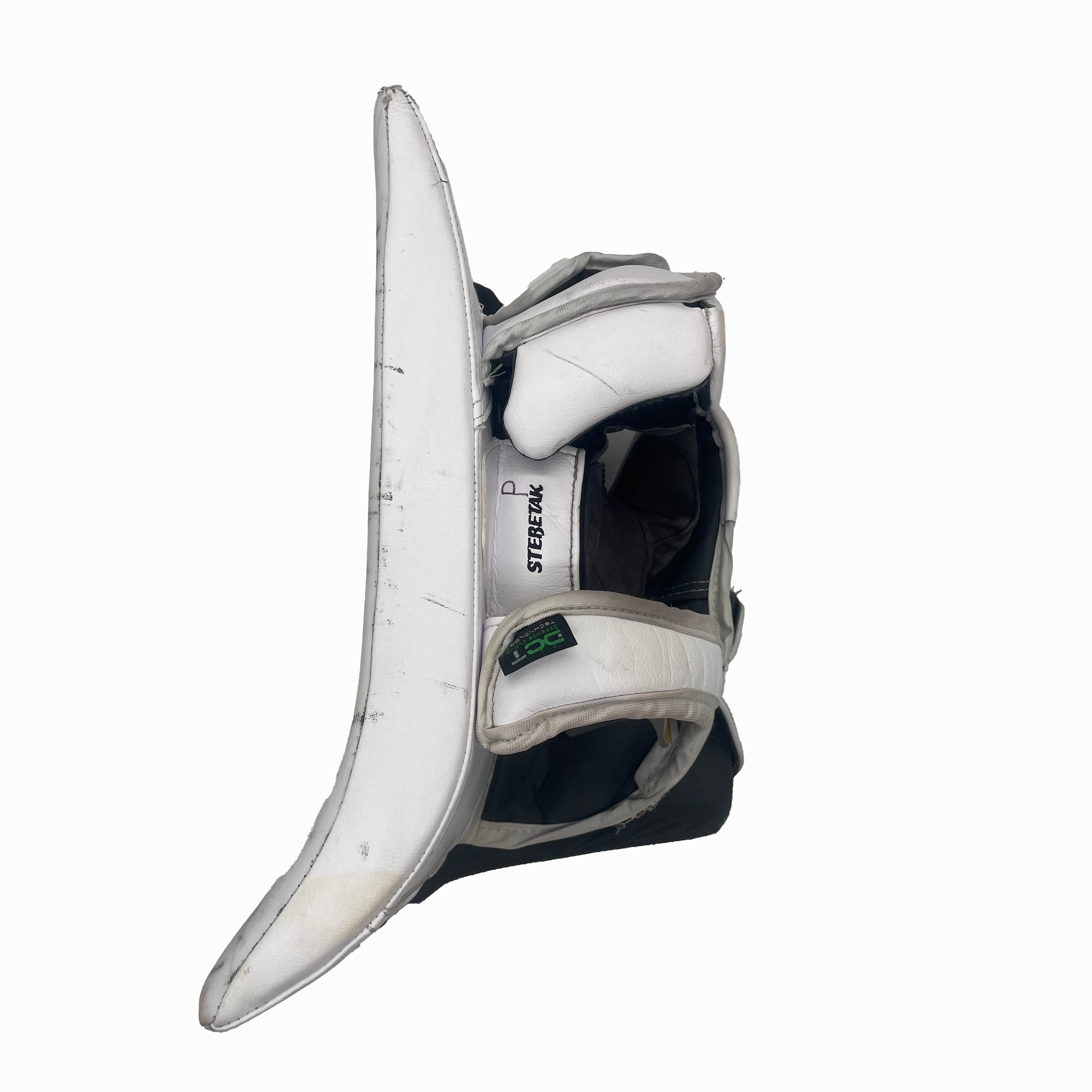 Bauer Vapor Flylite - Used Pro Stock Goalie Blocker (White/Red/Powder Blue)