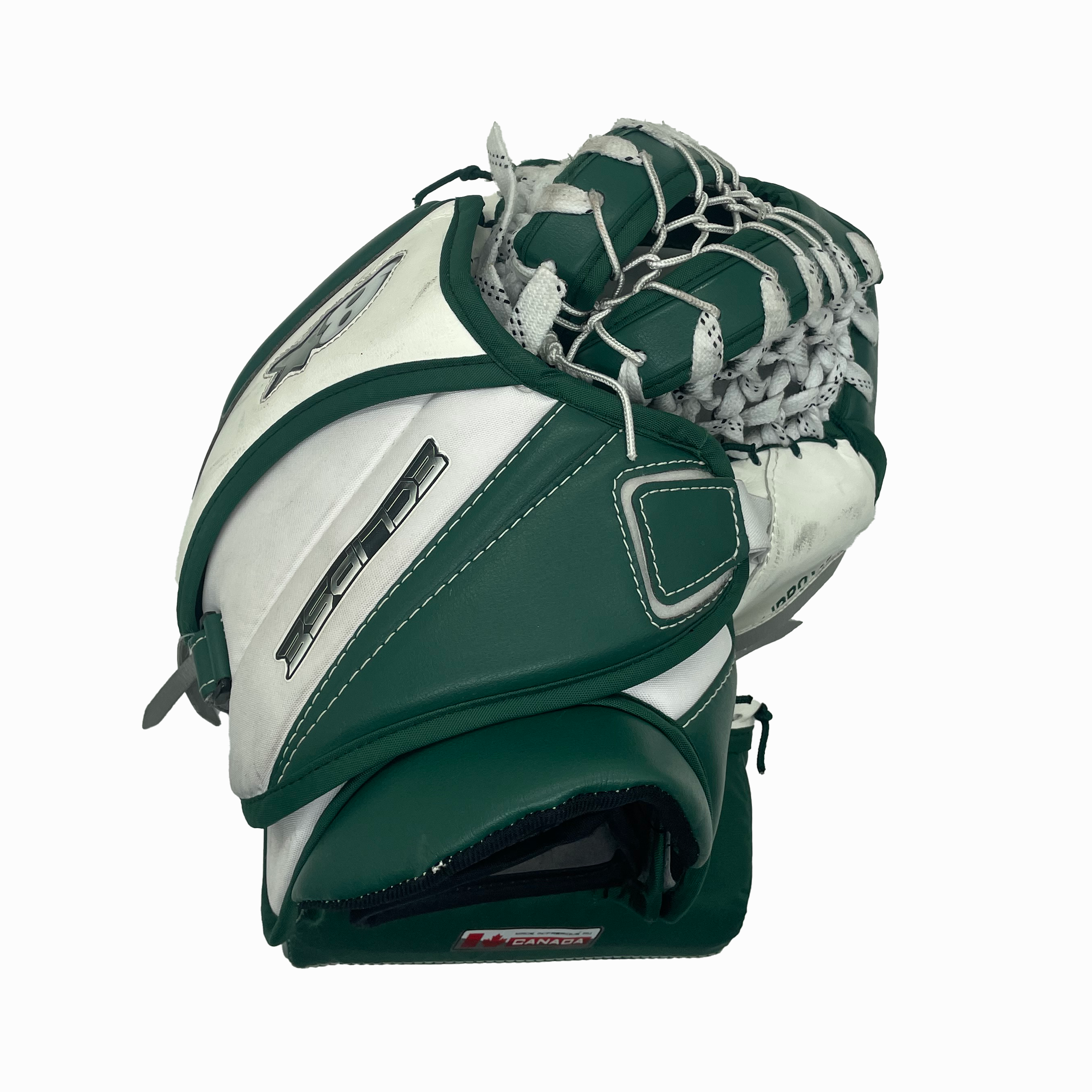 Brian's Eclipse - Used NCAA Pro Stock Goalie Glove (White/Green)
