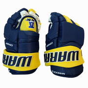 Warrior Covert QRE - NCAA Pro Stock Hockey Glove (Navy/Yellow)