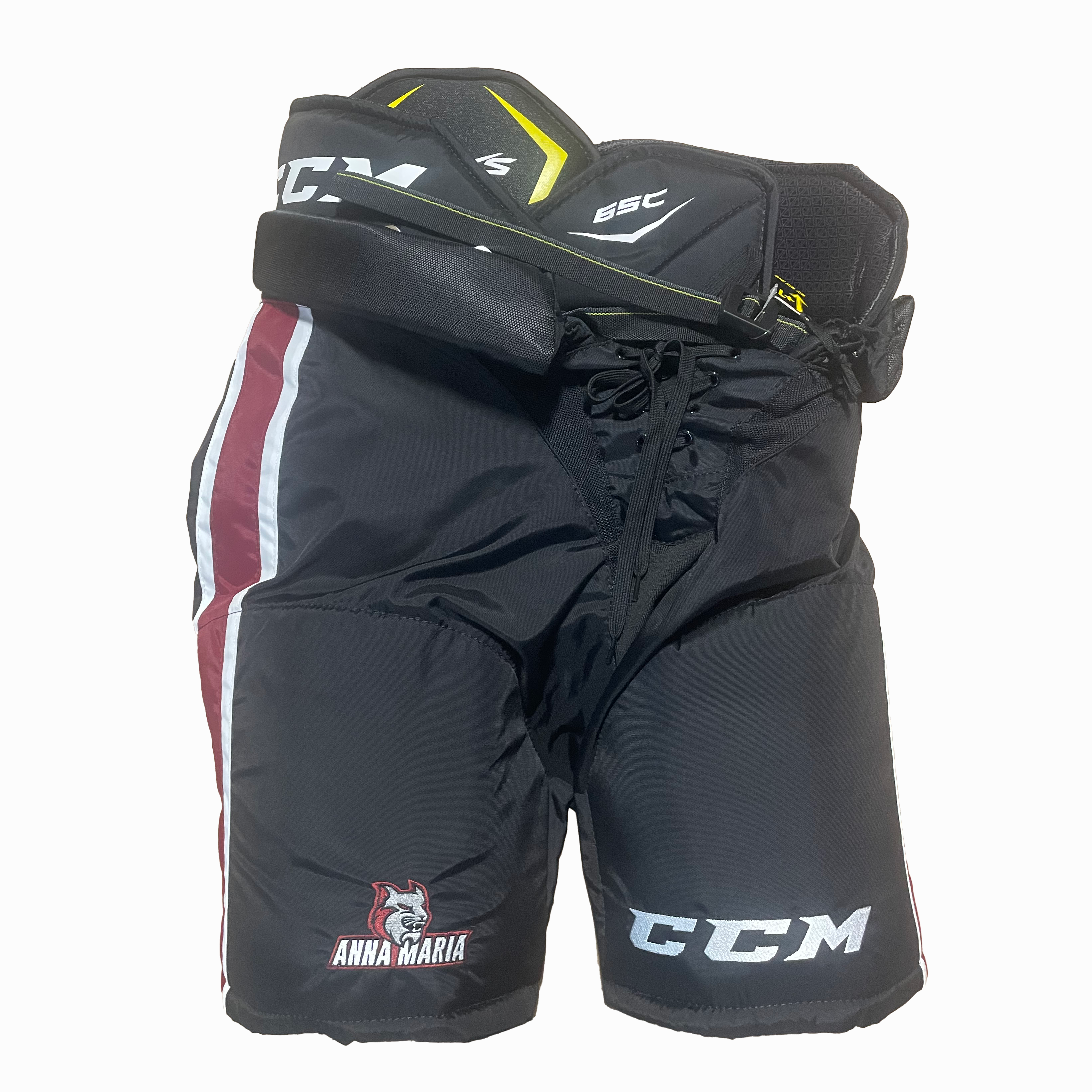 CCM HP65C - Team Stock NCAA Hockey Pants (Black/Burgundy)